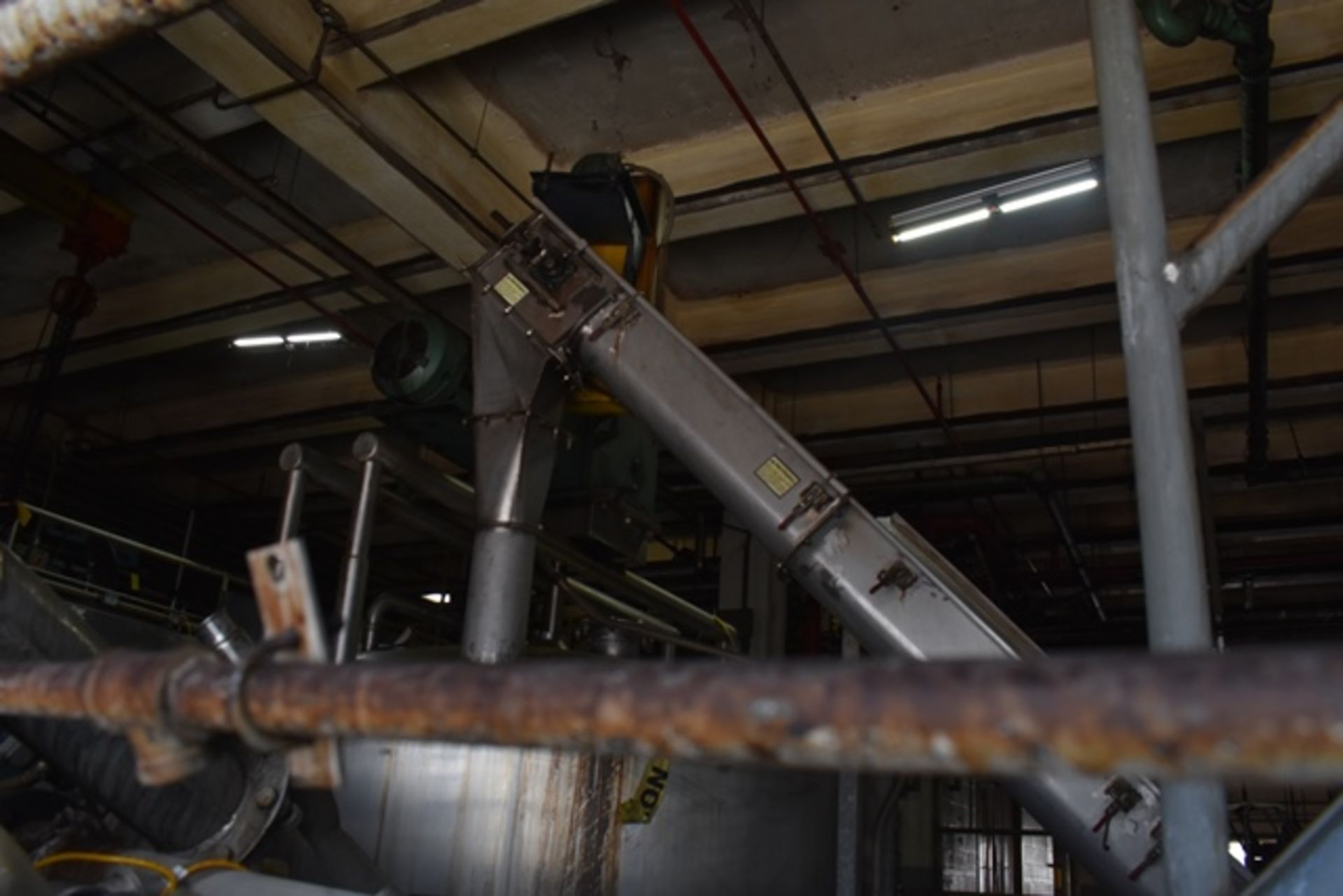 Stainless Steel Incline Drag Conveyor, Approx. 12' Length