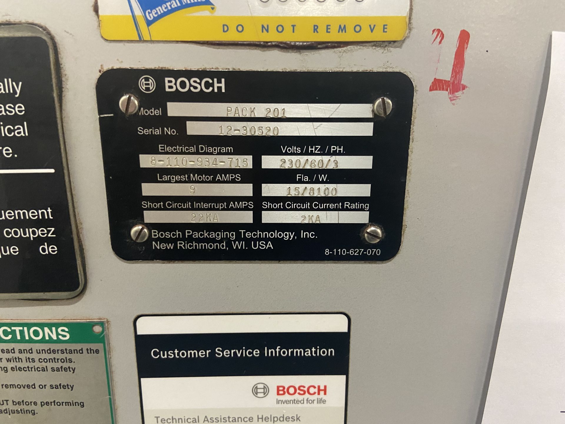 Bosch Pack 201 Flowwrapper S/N 12-30520 - Image 6 of 8