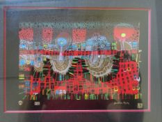 Hundertwasser - 3 Postkarten gerahmt