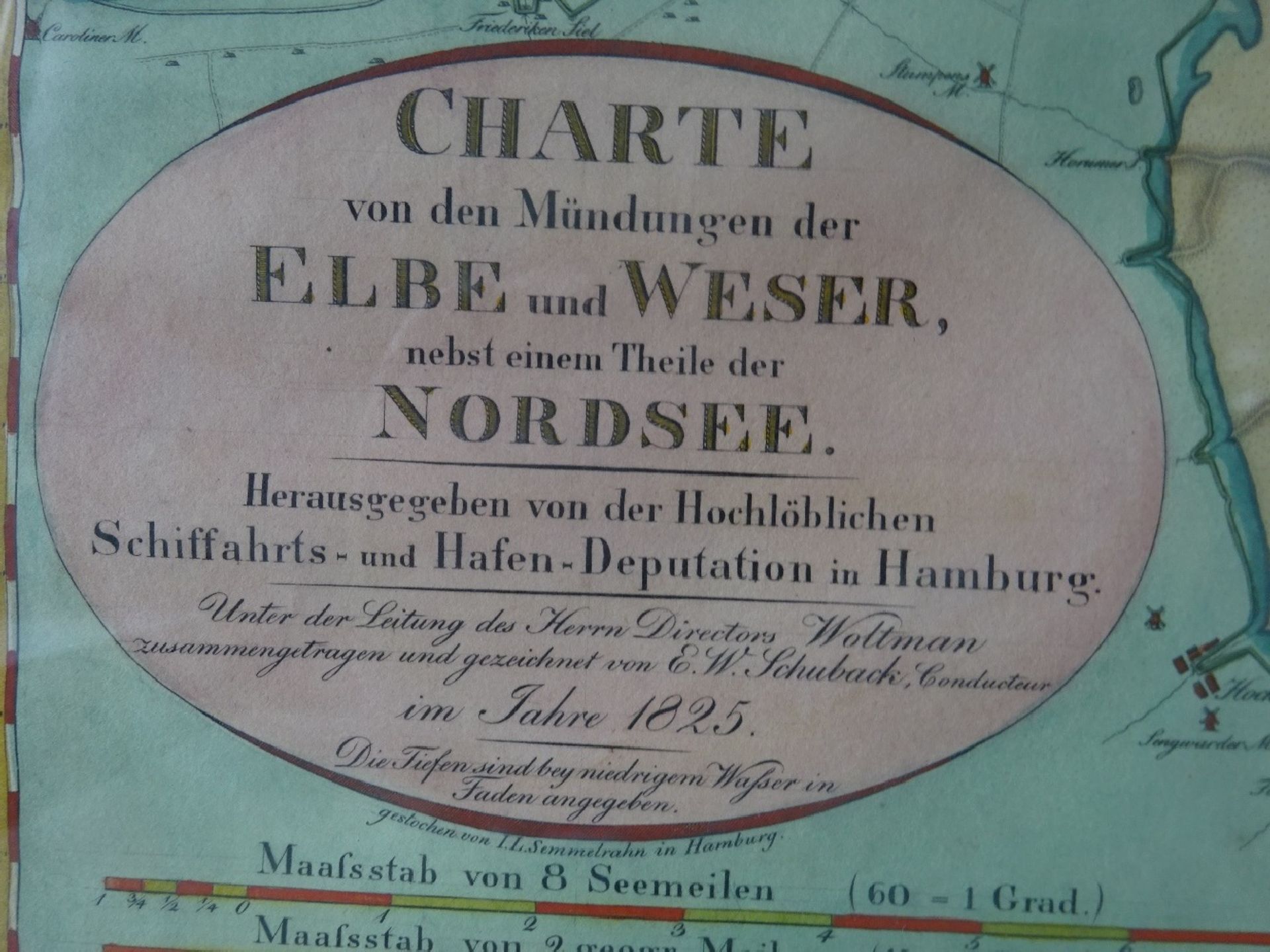 Schuback - Charte Mündungen Elbe - Bild 3 aus 8