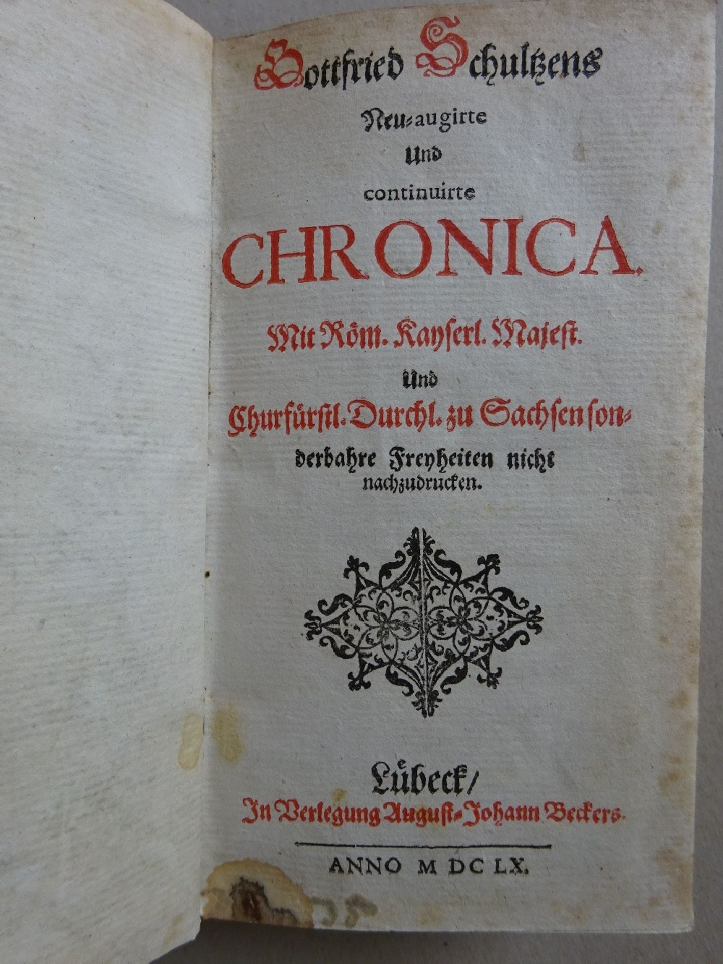 Schultze - Chronica, 1660 - Bild 2 aus 8