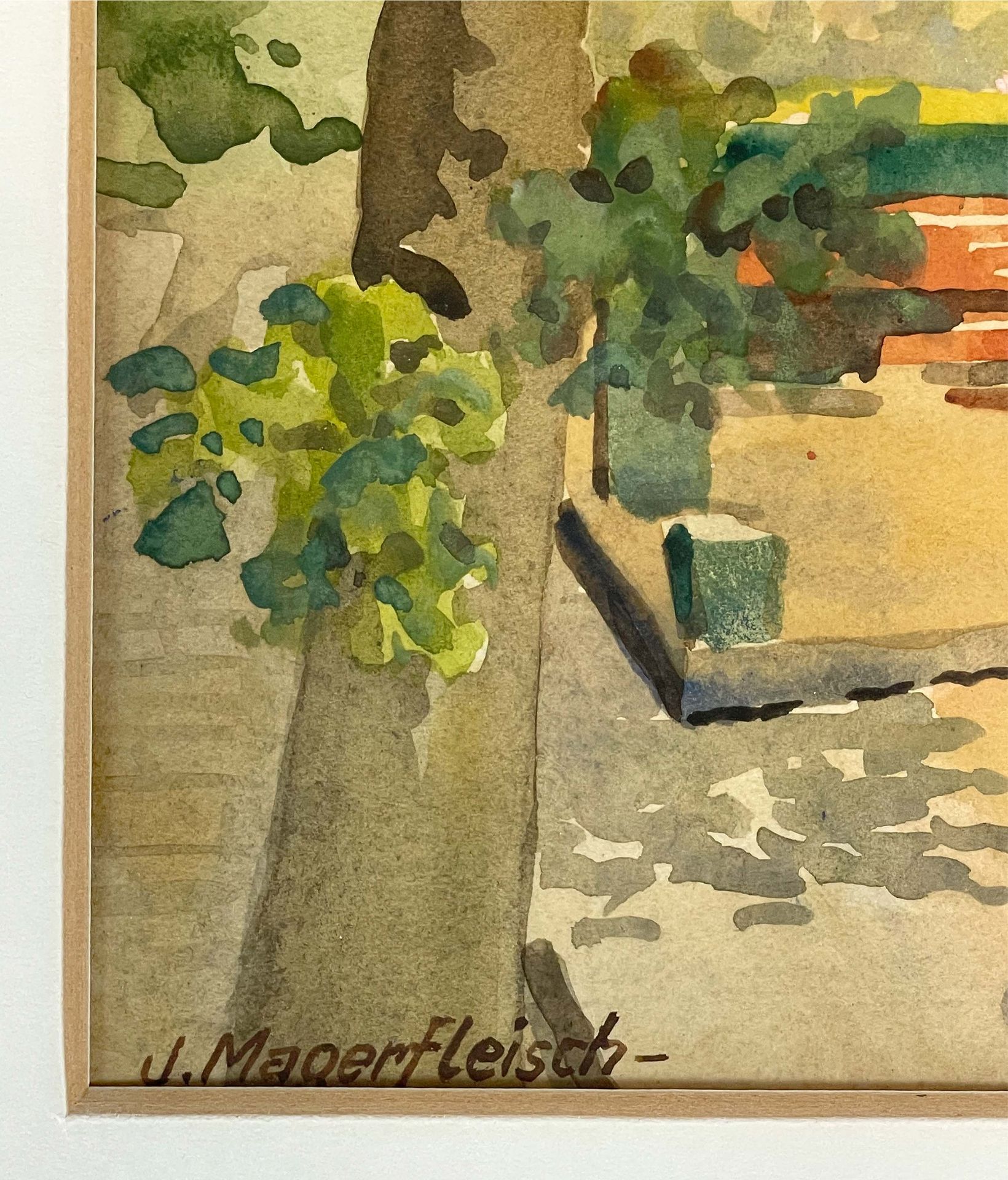 Johannes Friedrich MAGERFLEISCH (1885 - 1968). Blick auf die Elbe von Blankenese. - Image 3 of 10