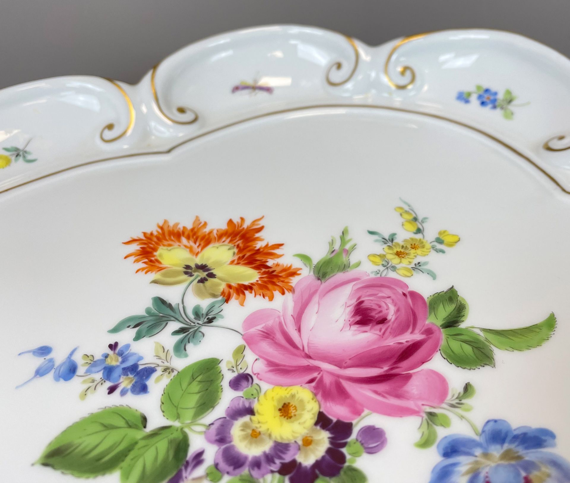 Vier Anbietschalen. Meissen. 1. Wahl. Blumendekor. - Image 7 of 14