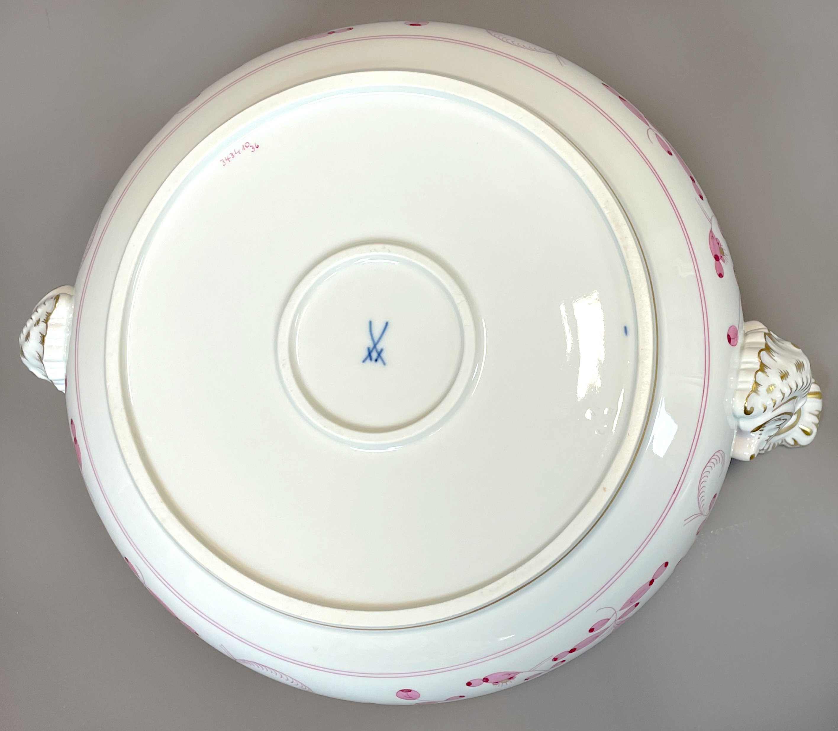 Runde Deckelterrine. Meissen. 1. Wahl. Dekor "Indisch Purpur". - Image 9 of 13