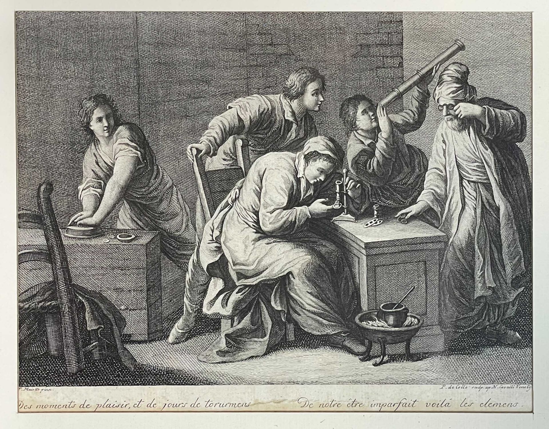 Pietro PEIROLERI (1741 - ?). Amor, der seinen Pfeil schleift. Datiert 1758. - Image 5 of 14