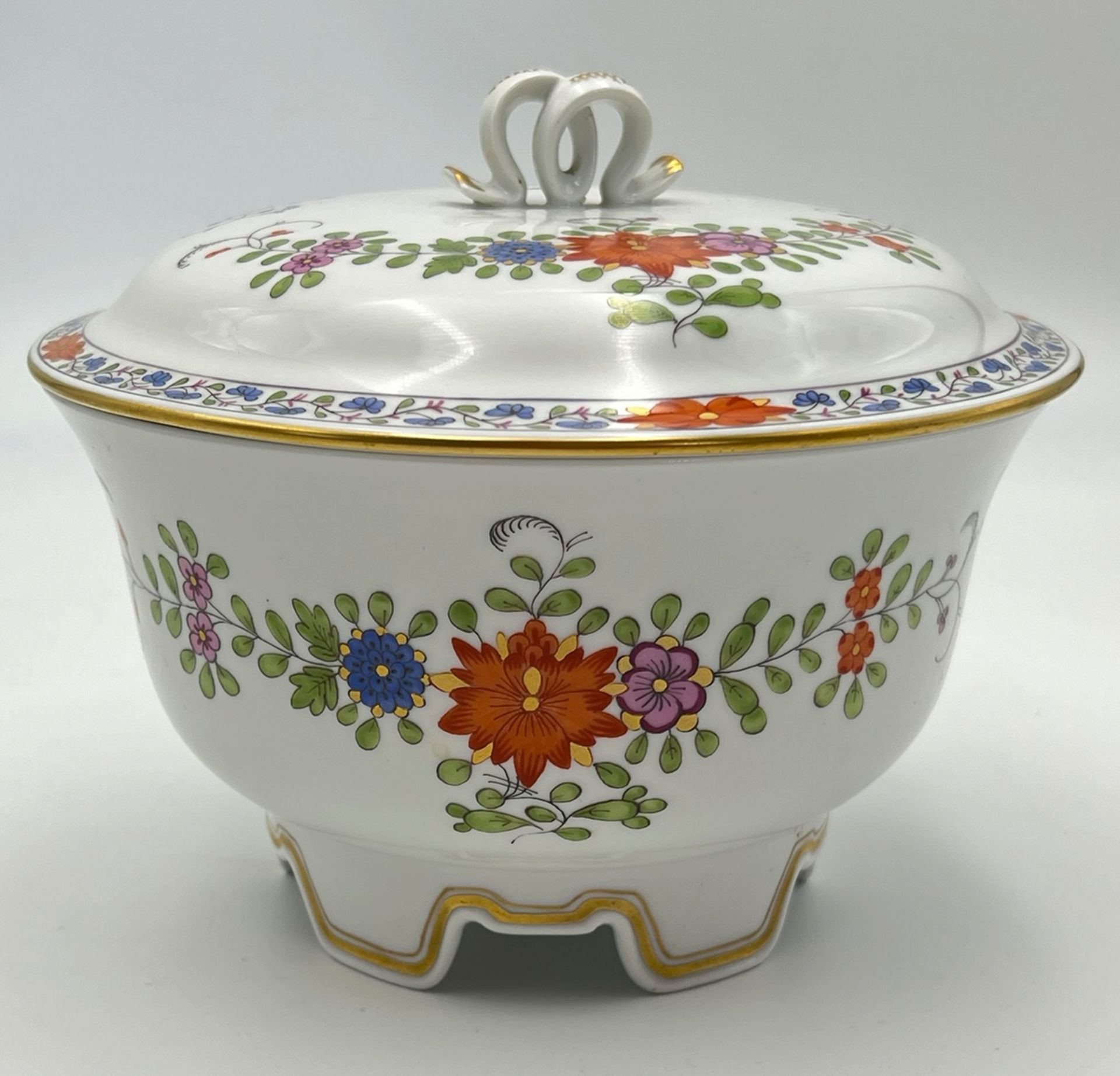 Deckelschale Meissen "Indische Blume". 1. Wahl. - Image 3 of 10