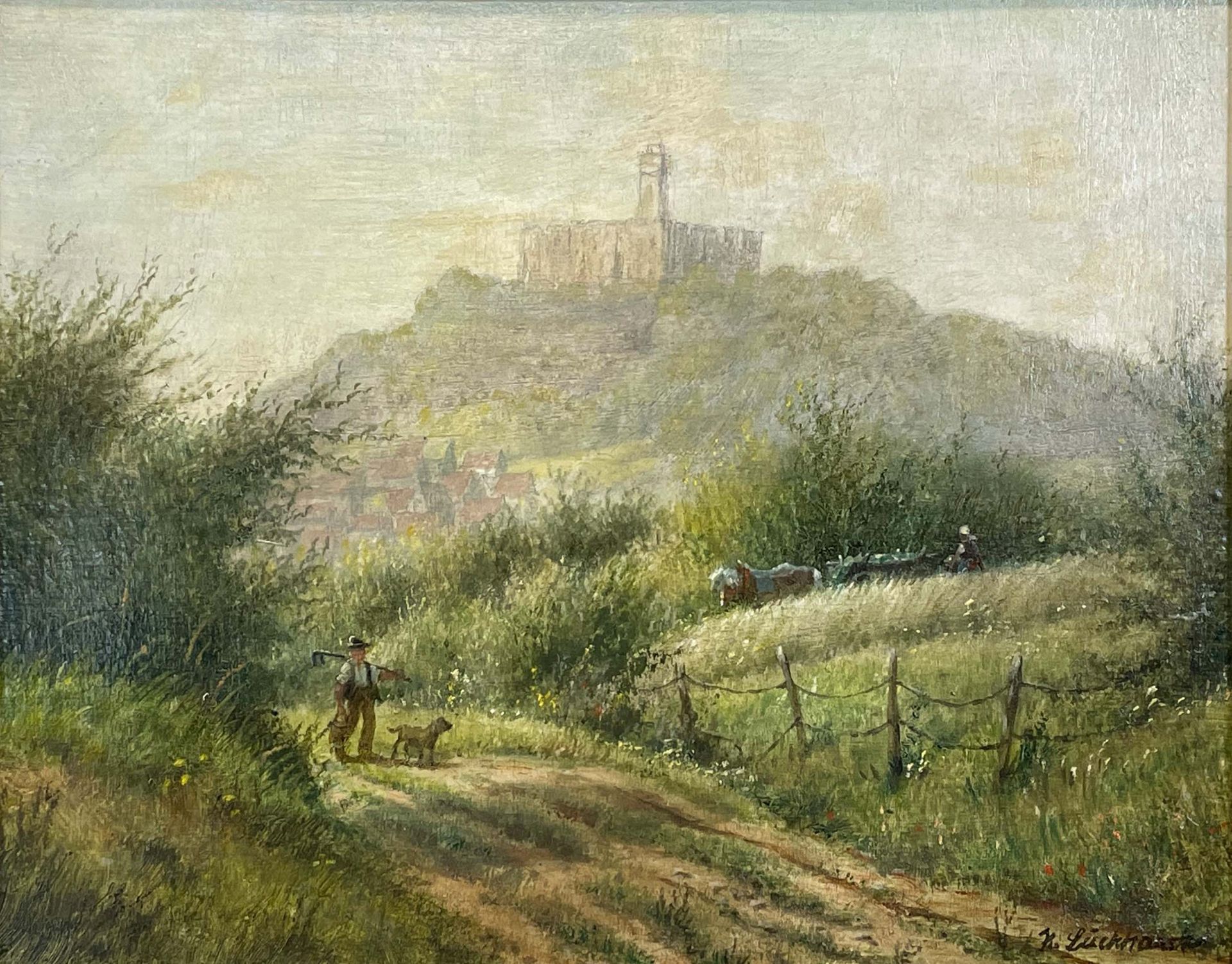 Karl LUCKHARDT (1886 - 1970). Blick auf Königstein im Taunus.