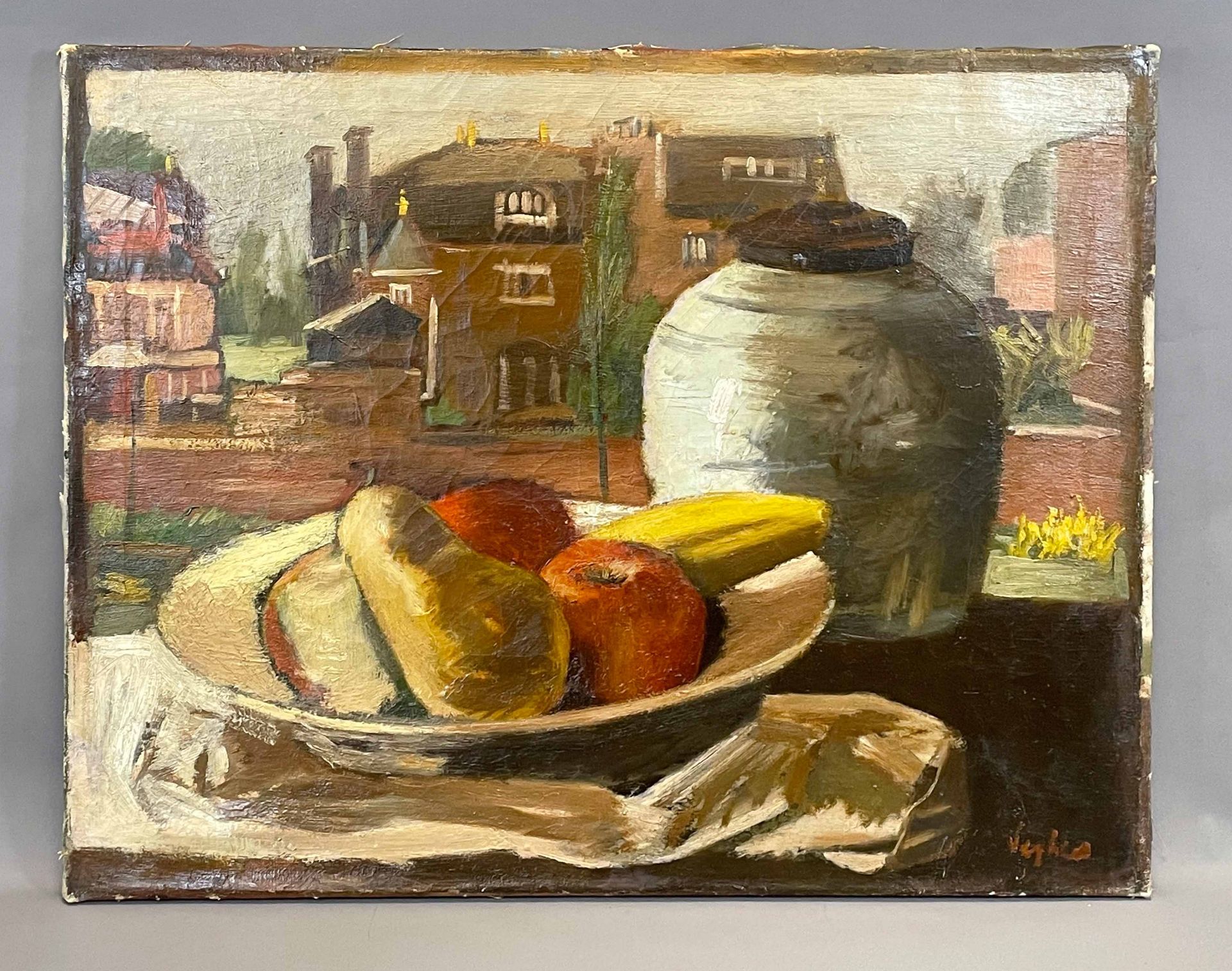 Maurice SEGHERS (1883 - 1959). Obst- Stillleben am Fenster mit Ausblick. - Bild 2 aus 10