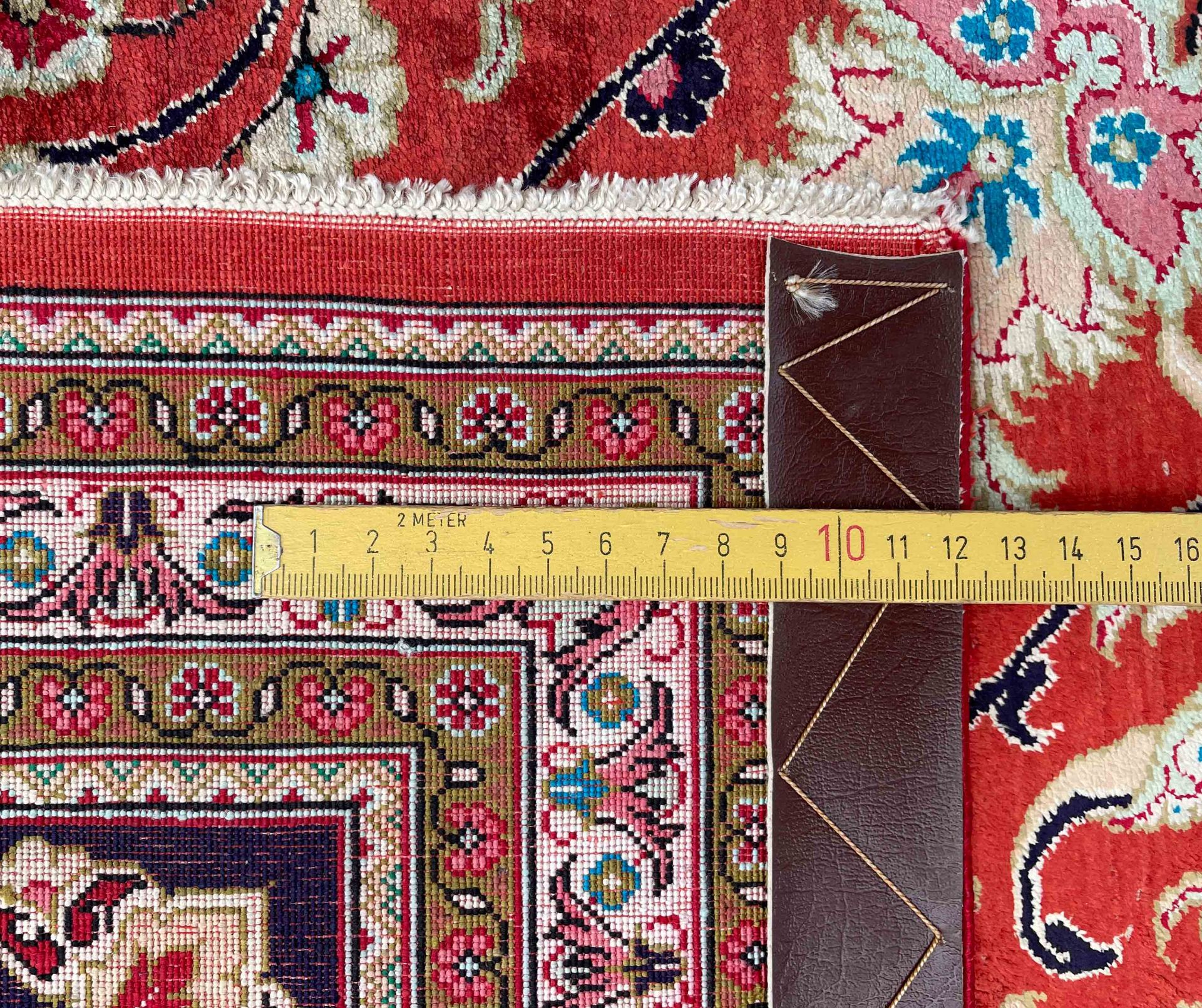 Ghom Perserteppich, Iran. Seidenteppich. Werkstattteppich. - Bild 15 aus 15