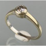 Solitärring 585 Gelbgold mit einem Brillant von ca. 0.25 ct.