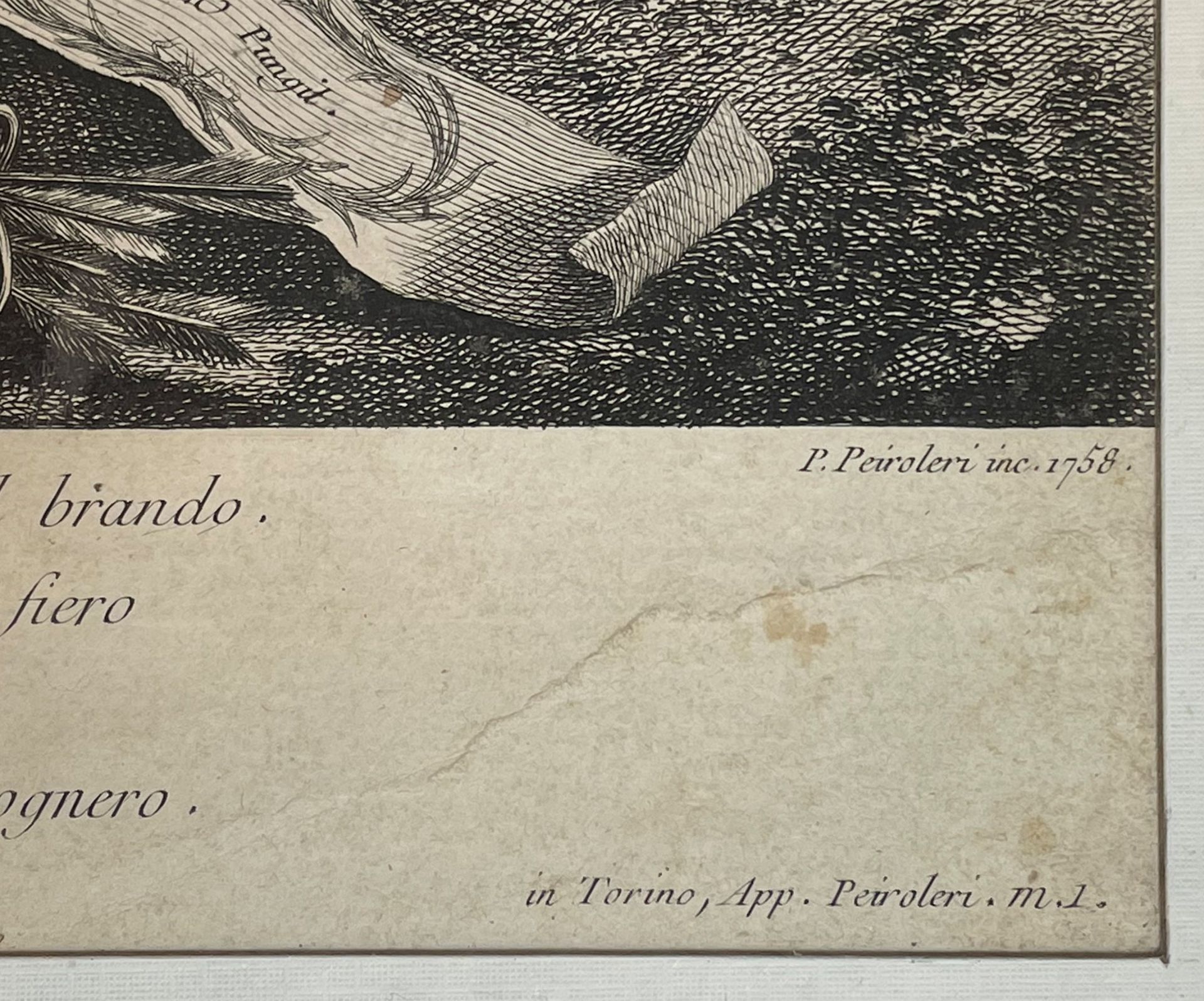 Pietro PEIROLERI (1741 - ?). Amor, der seinen Pfeil schleift. Datiert 1758. - Image 13 of 14