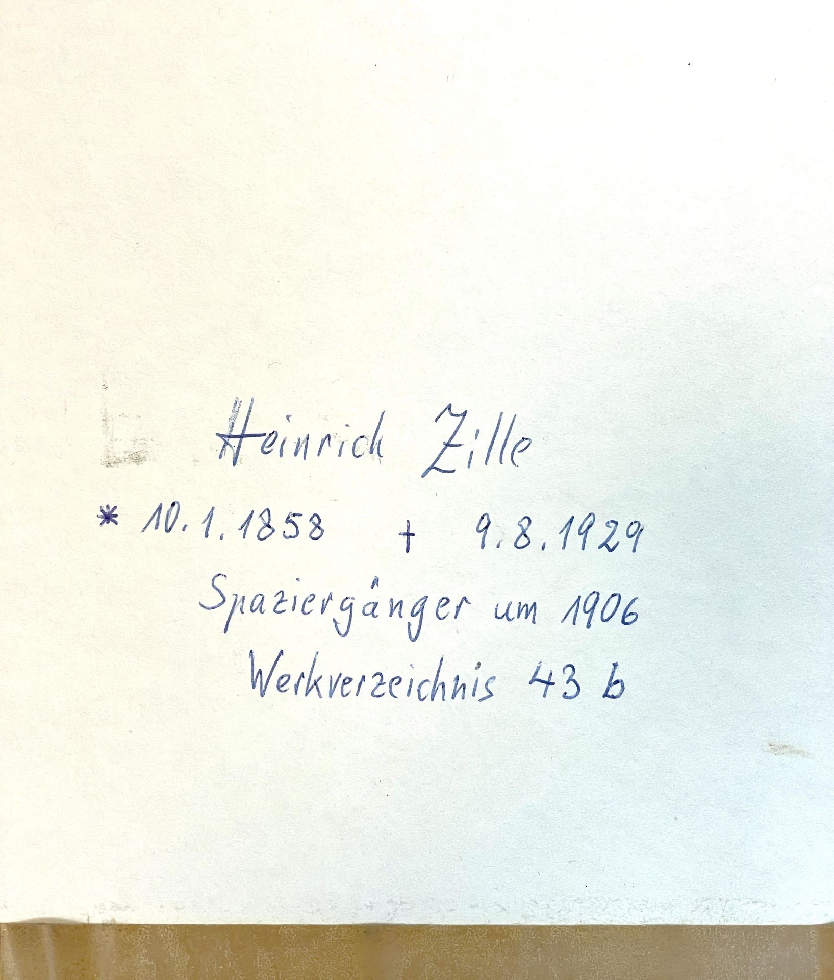 Heinrich ZILLE (1858 - 1929). "Die Spaziergänger". - Image 7 of 7