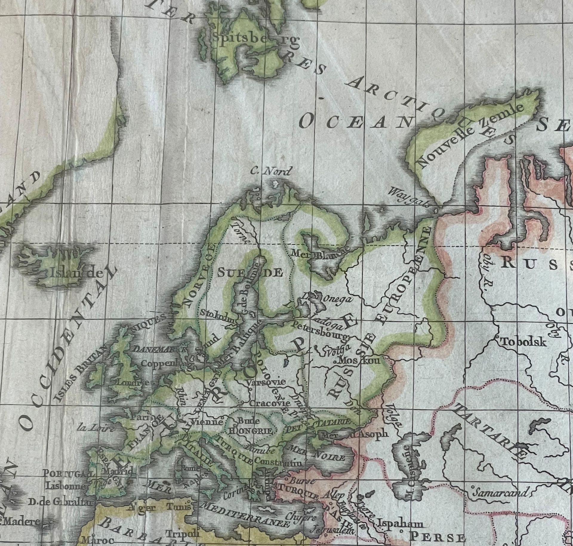 Gilles Robert DE VAUGONDY (1688 - 1766). ''Mappe Monde''. - Image 5 of 6