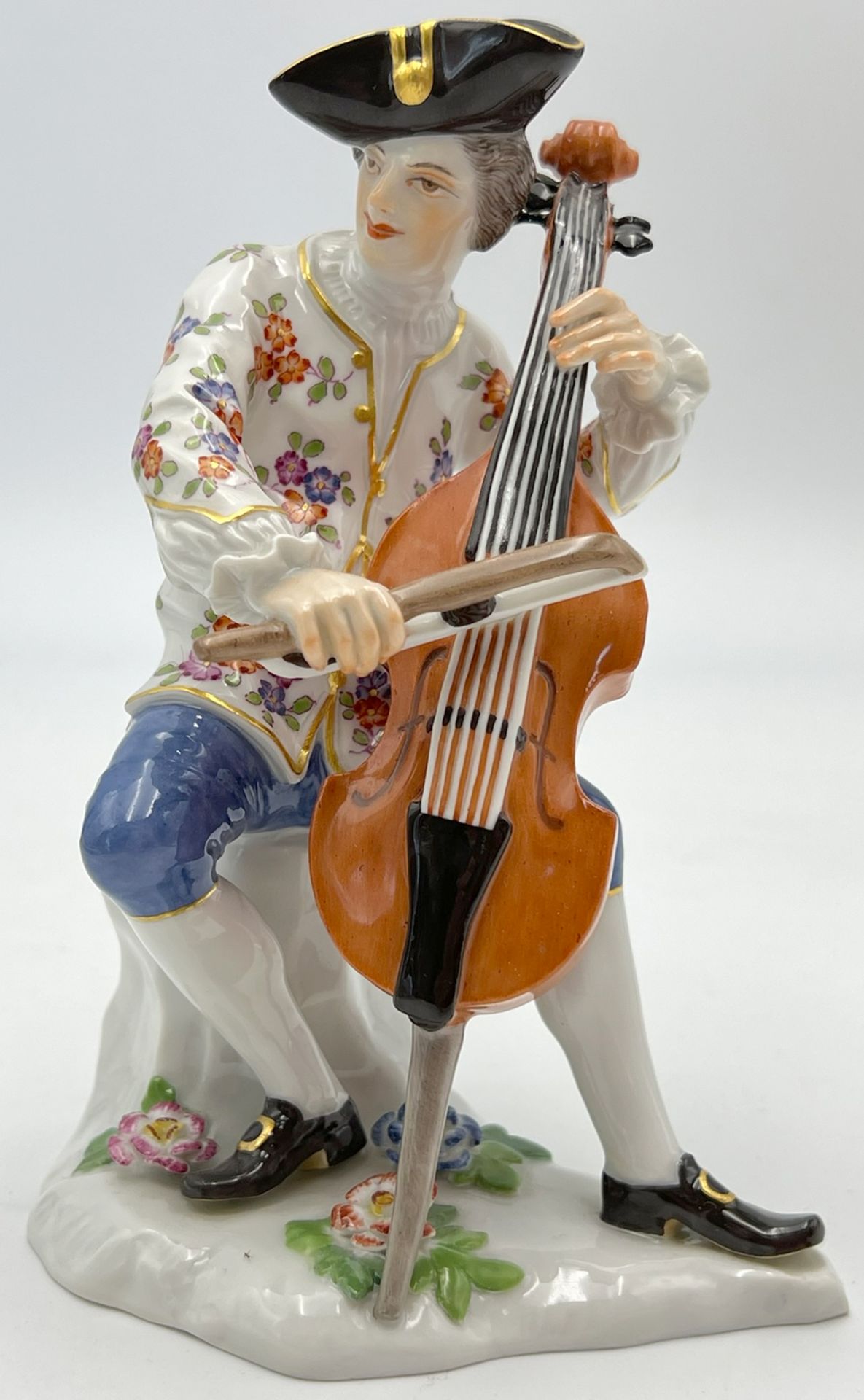 Figur "Bassgeiger". Meissen. 1. Wahl. - Bild 2 aus 11