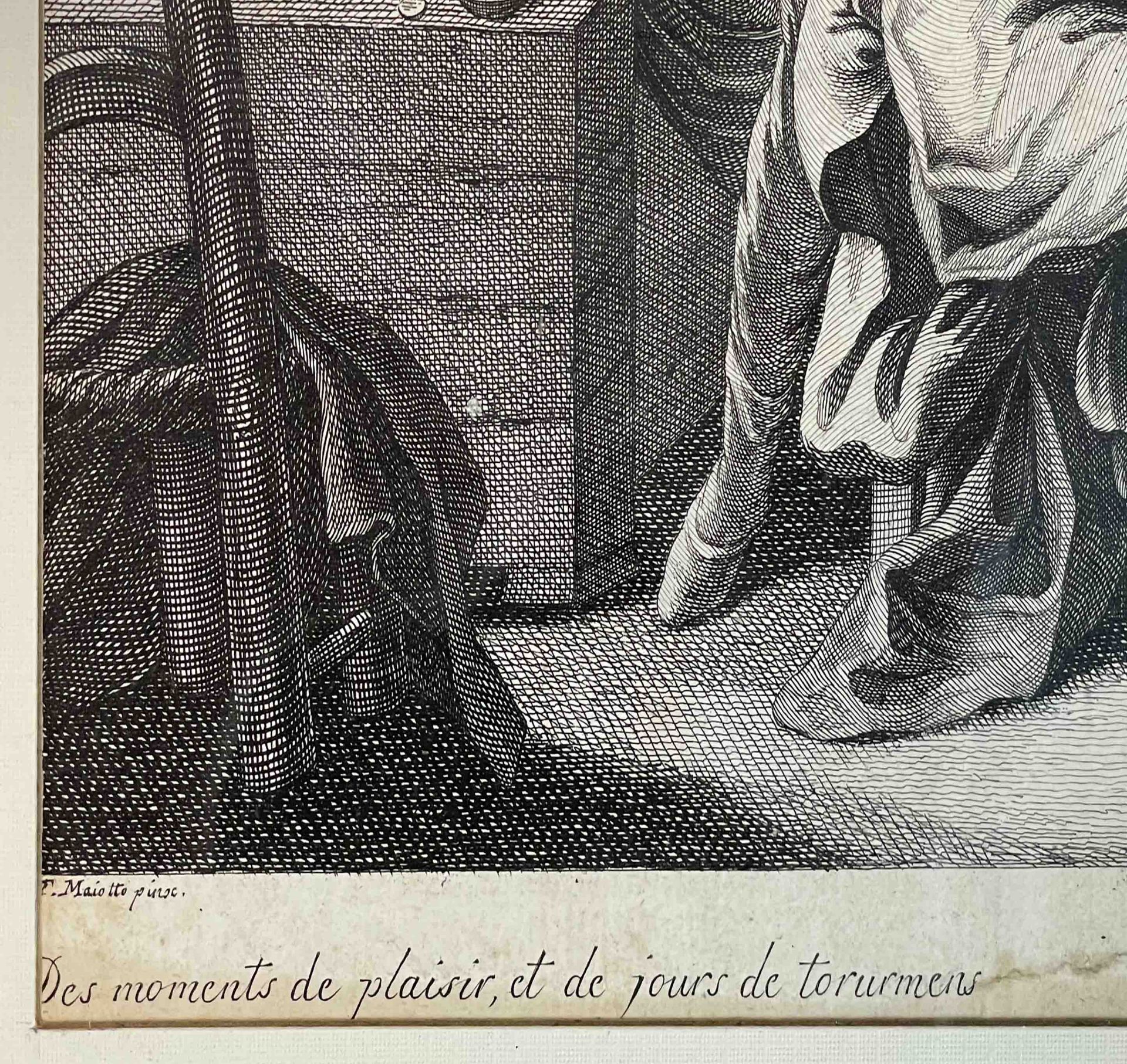Pietro PEIROLERI (1741 - ?). Amor, der seinen Pfeil schleift. Datiert 1758. - Image 7 of 14