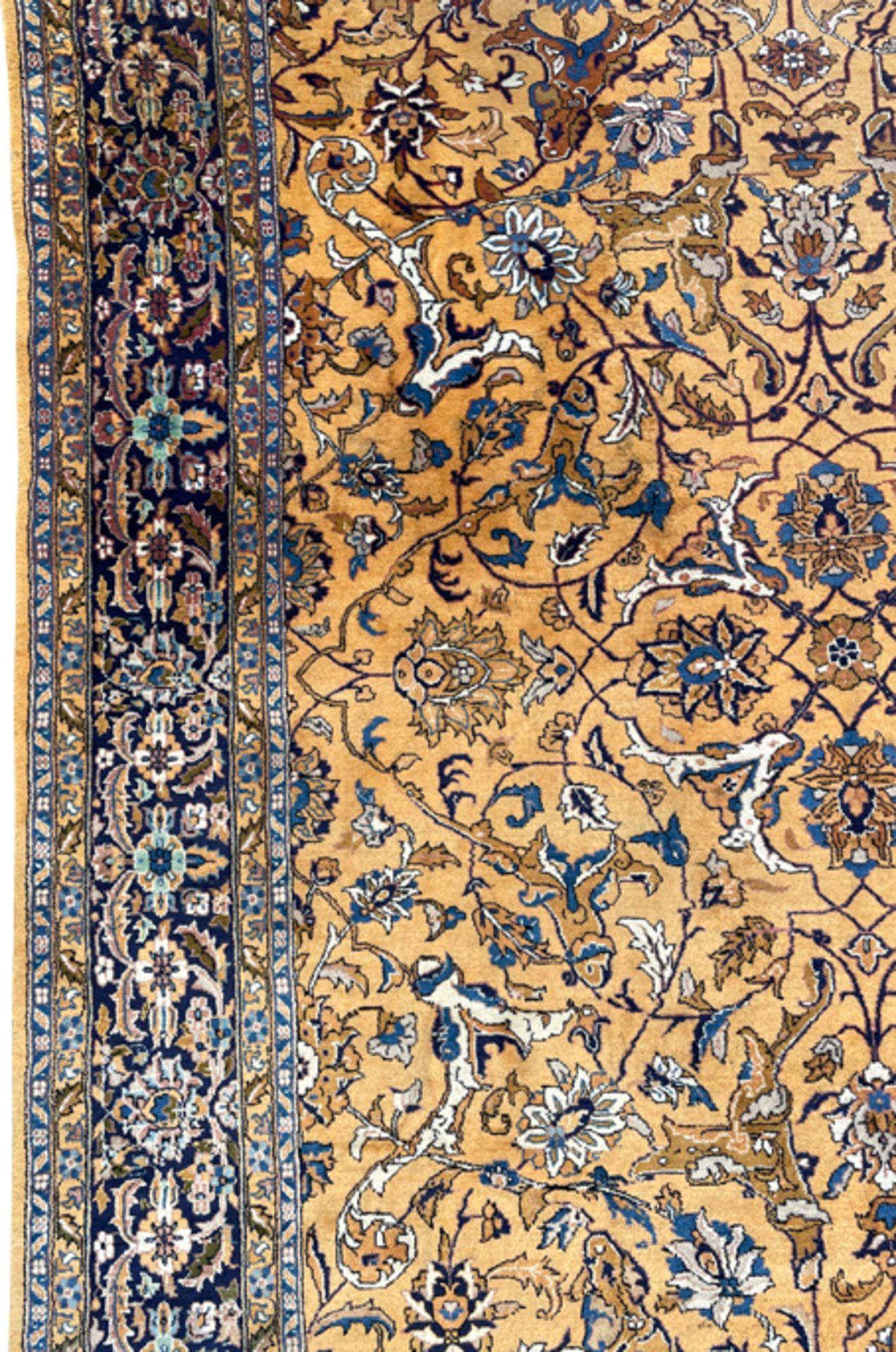 Täbriz Perserteppich. Iran. Gelbgrundig. Durchgemustert. - Bild 5 aus 15