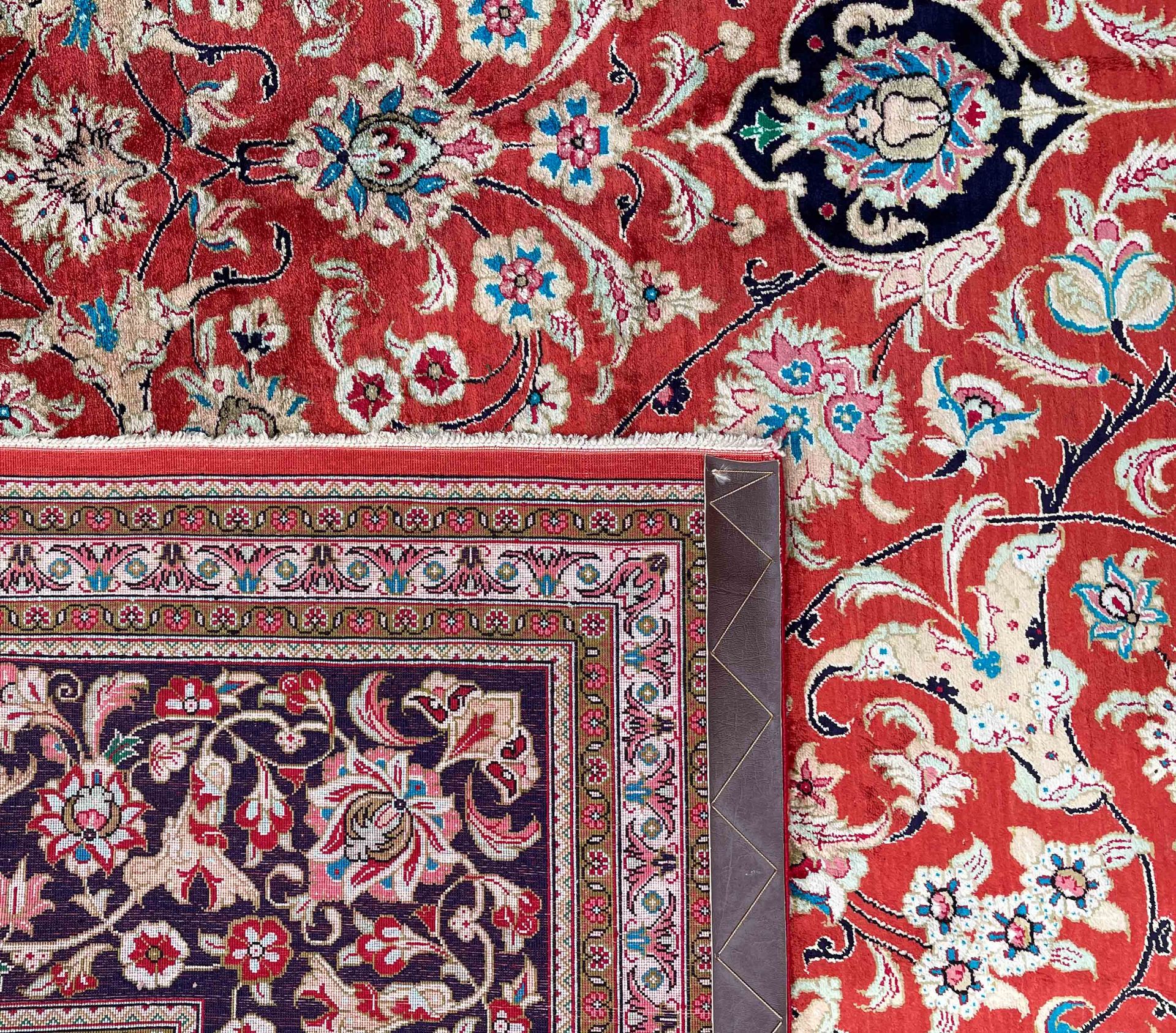 Ghom Perserteppich, Iran. Seidenteppich. Werkstattteppich. - Bild 14 aus 15