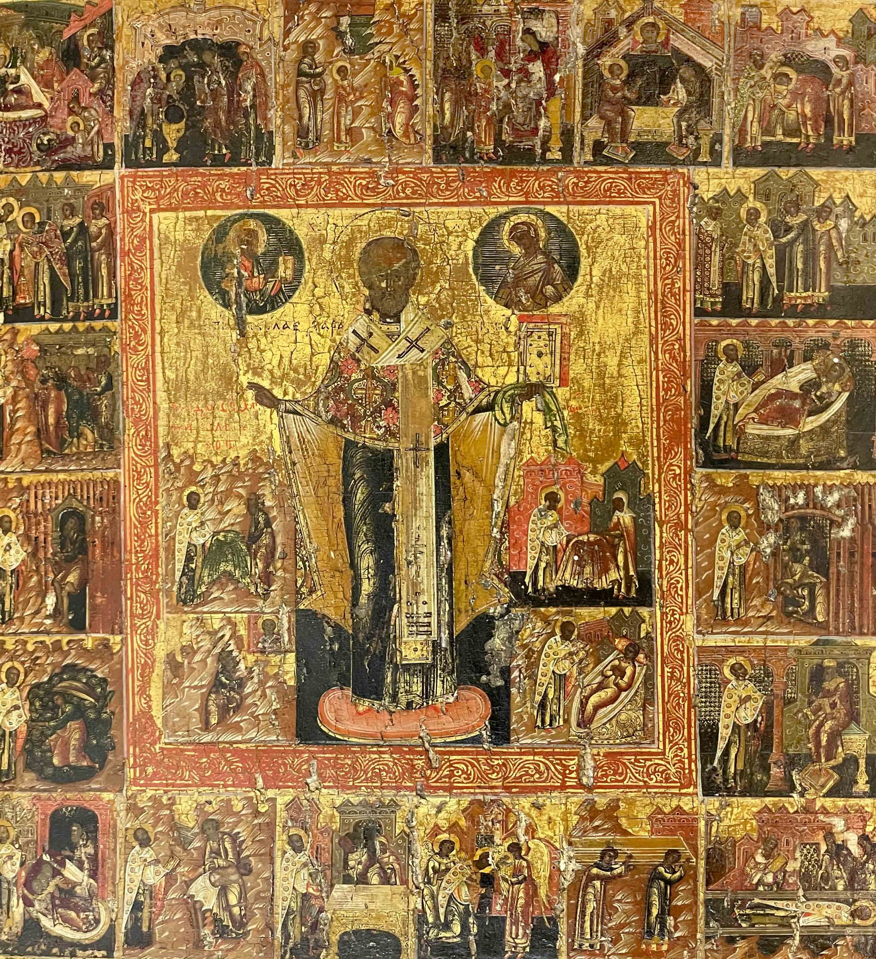 Vita-Ikone des Heiligen Nikolaus. Russland. Wohl 19. Jahrhundert. - Bild 2 aus 10