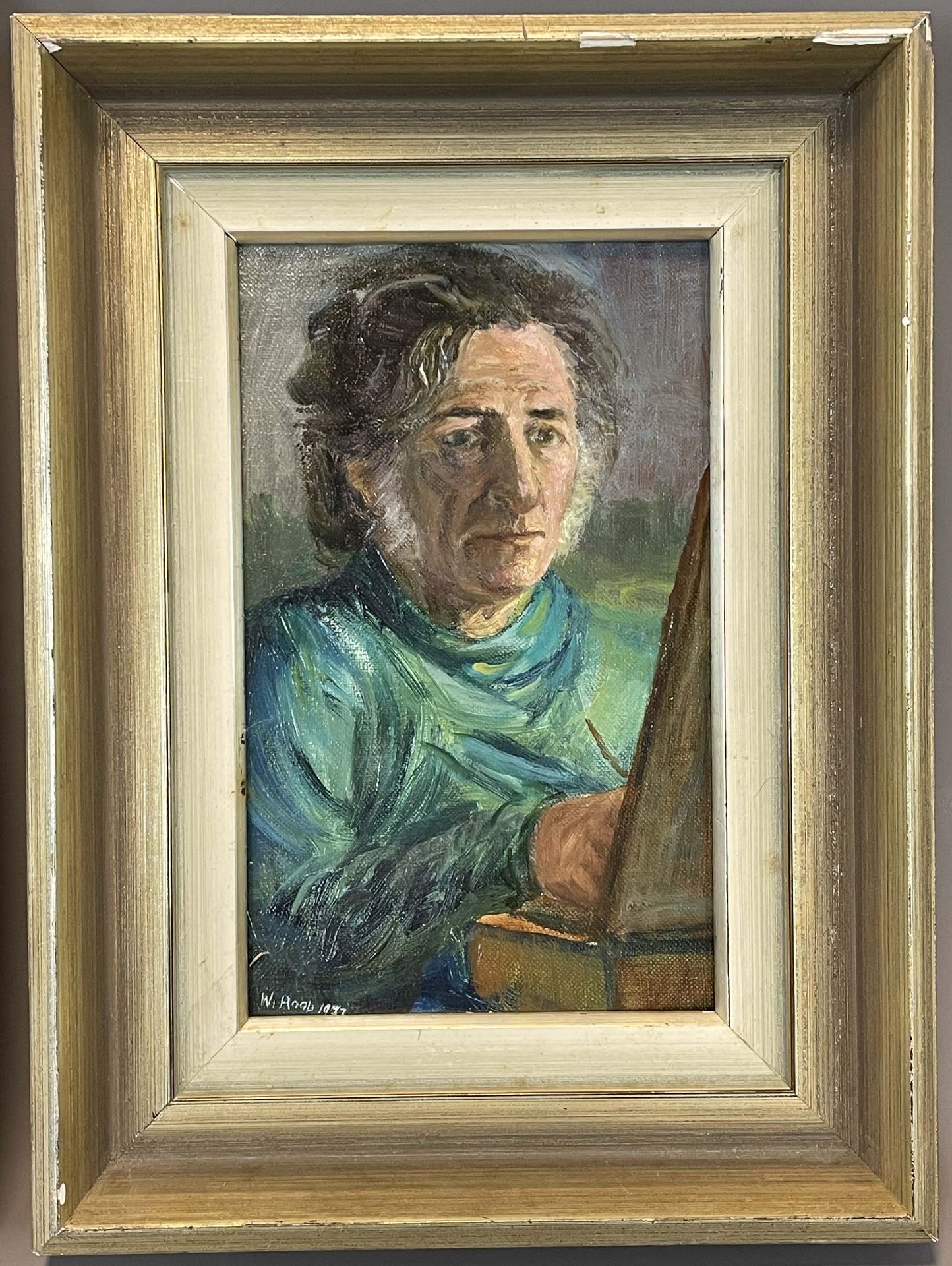 Wilhelm RAAB (1907 - 1989). Drei Gemälde. Selbstportraits und Portrait einer alten Dame. - Image 10 of 15