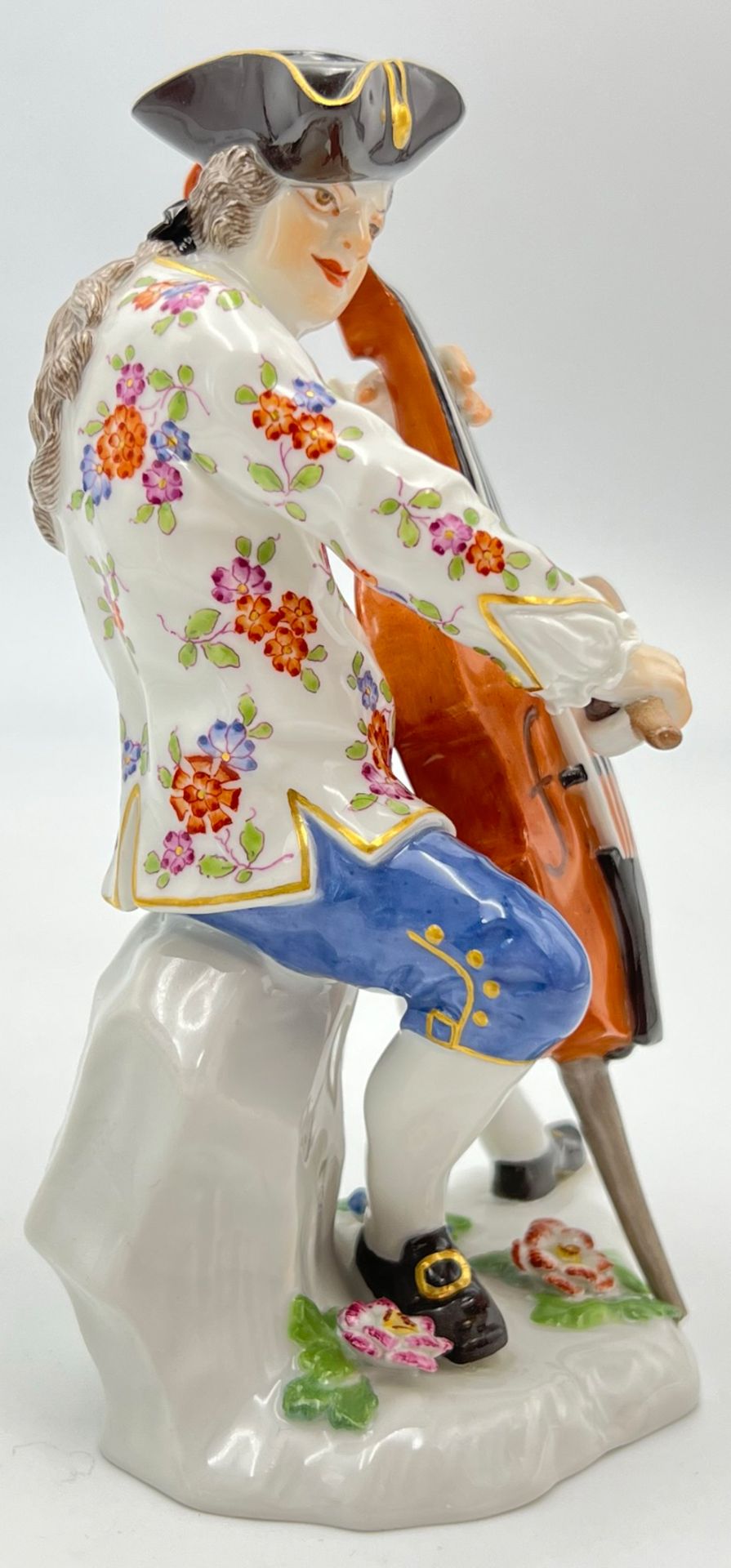 Figur "Bassgeiger". Meissen. 1. Wahl. - Bild 6 aus 11