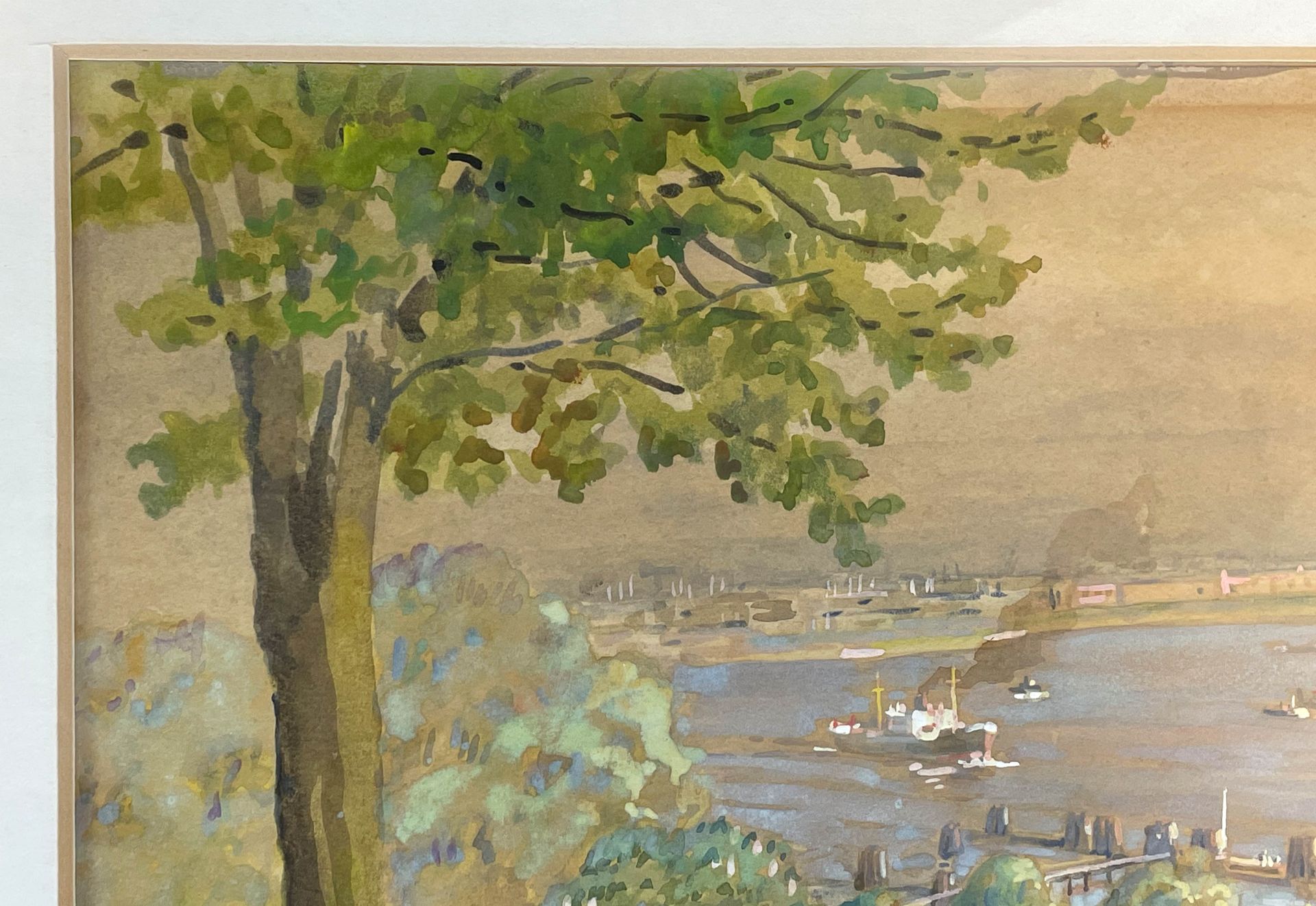 Johannes Friedrich MAGERFLEISCH (1885 - 1968). Blick auf die Elbe von Blankenese. - Image 4 of 10