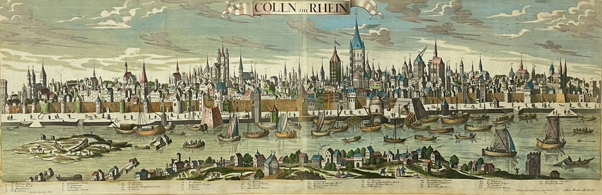 Elias BAECK (1679 - 1747). Kupferstich "Colln am Rhein".