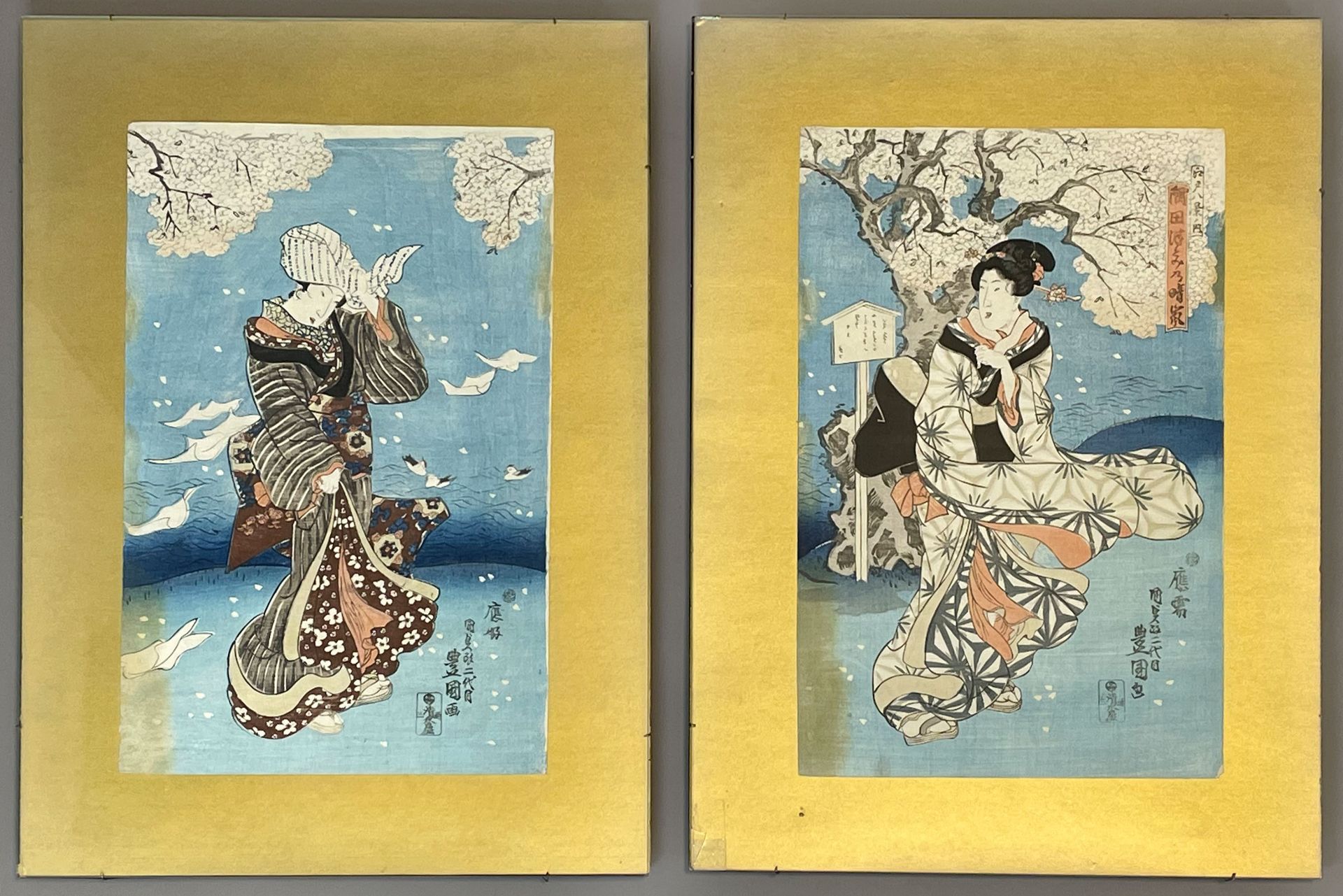 Utagawa KUNISADA (1786 - 1865) zugeschrieben. Darstellungen von Geishas. Um 1850.