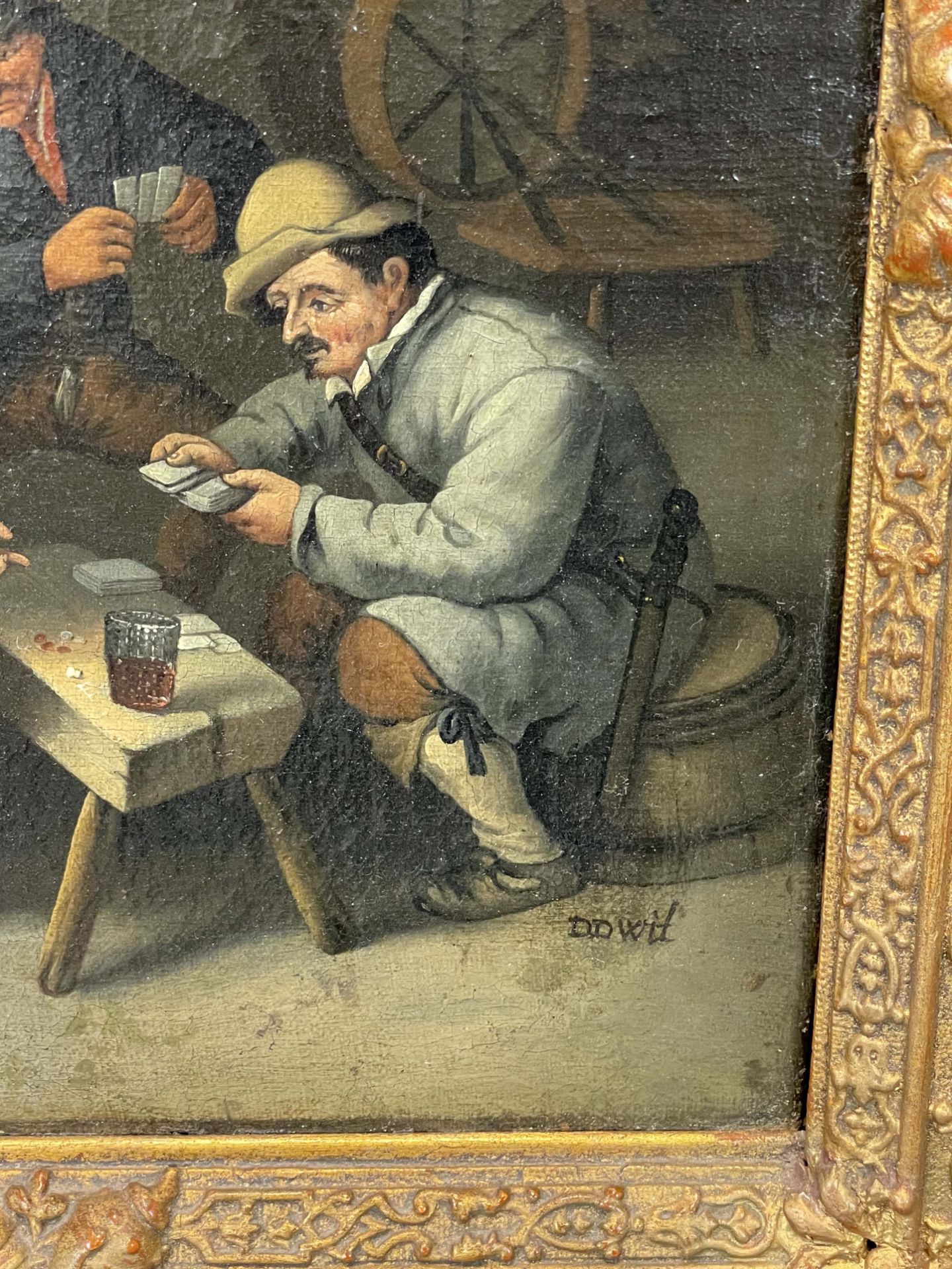 F. DE WIT (XIX) zugeschrieben. Kartenspieler im Wirtshaus. - Image 4 of 9