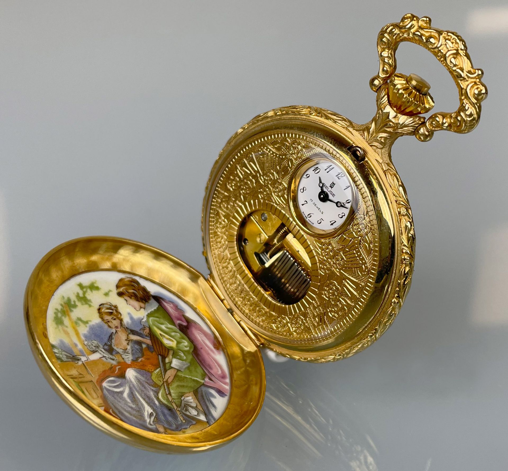 Savonette-Taschenuhr von Reuge. Schweiz. Mit Musikspielwerk. - Bild 2 aus 12