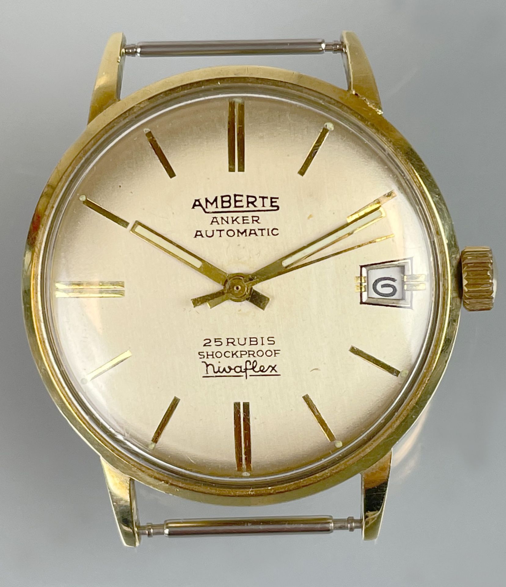 Herrenarmbanduhr "Amberte Anker Nivaflex" 585 Gelbgold. Automatic. - Bild 2 aus 7