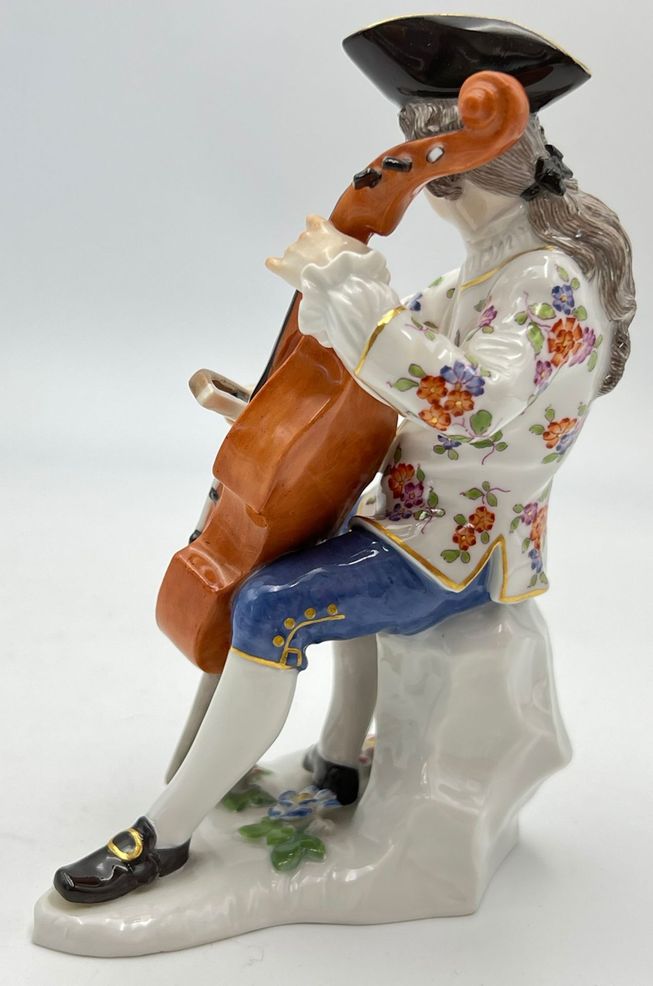 Figur "Bassgeiger". Meissen. 1. Wahl. - Bild 4 aus 11