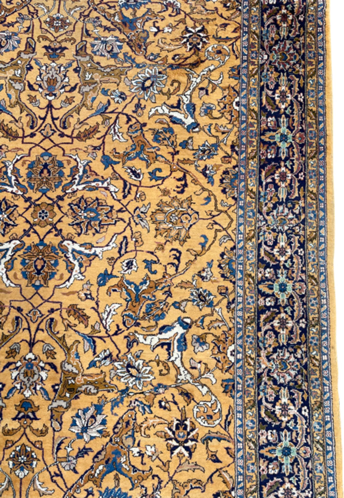 Täbriz Perserteppich. Iran. Gelbgrundig. Durchgemustert. - Bild 7 aus 15