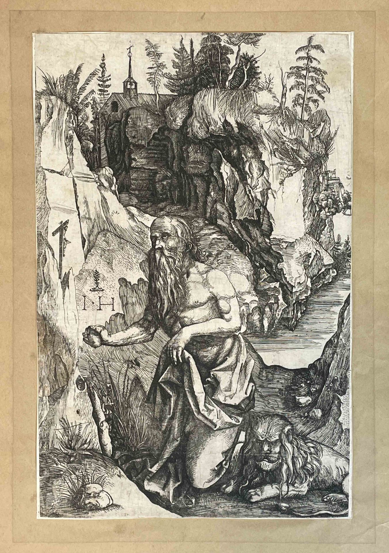 Hieronymus HOPFER (c. 1500 - 1563). Der heilige Hieronymus in der Einöde. - Image 2 of 10