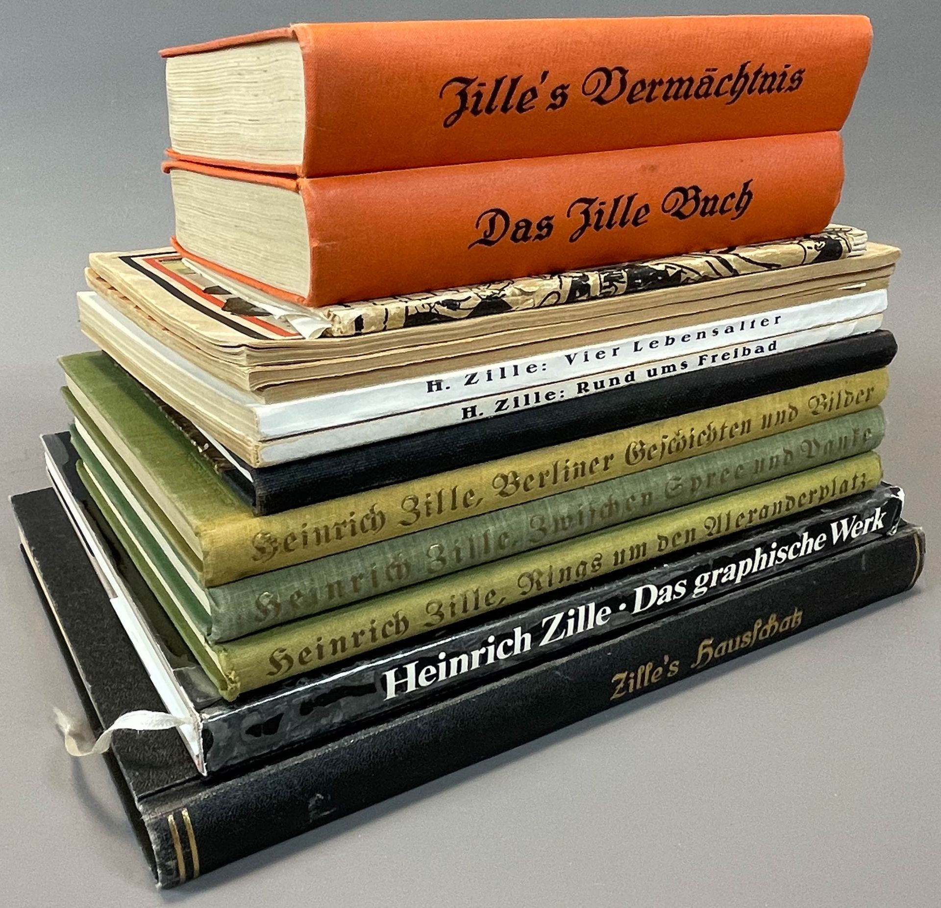 Heinrich ZILLE (1858 - 1929). Konvolut aus 14 Büchern, dazu ein Plakat. - Image 9 of 11