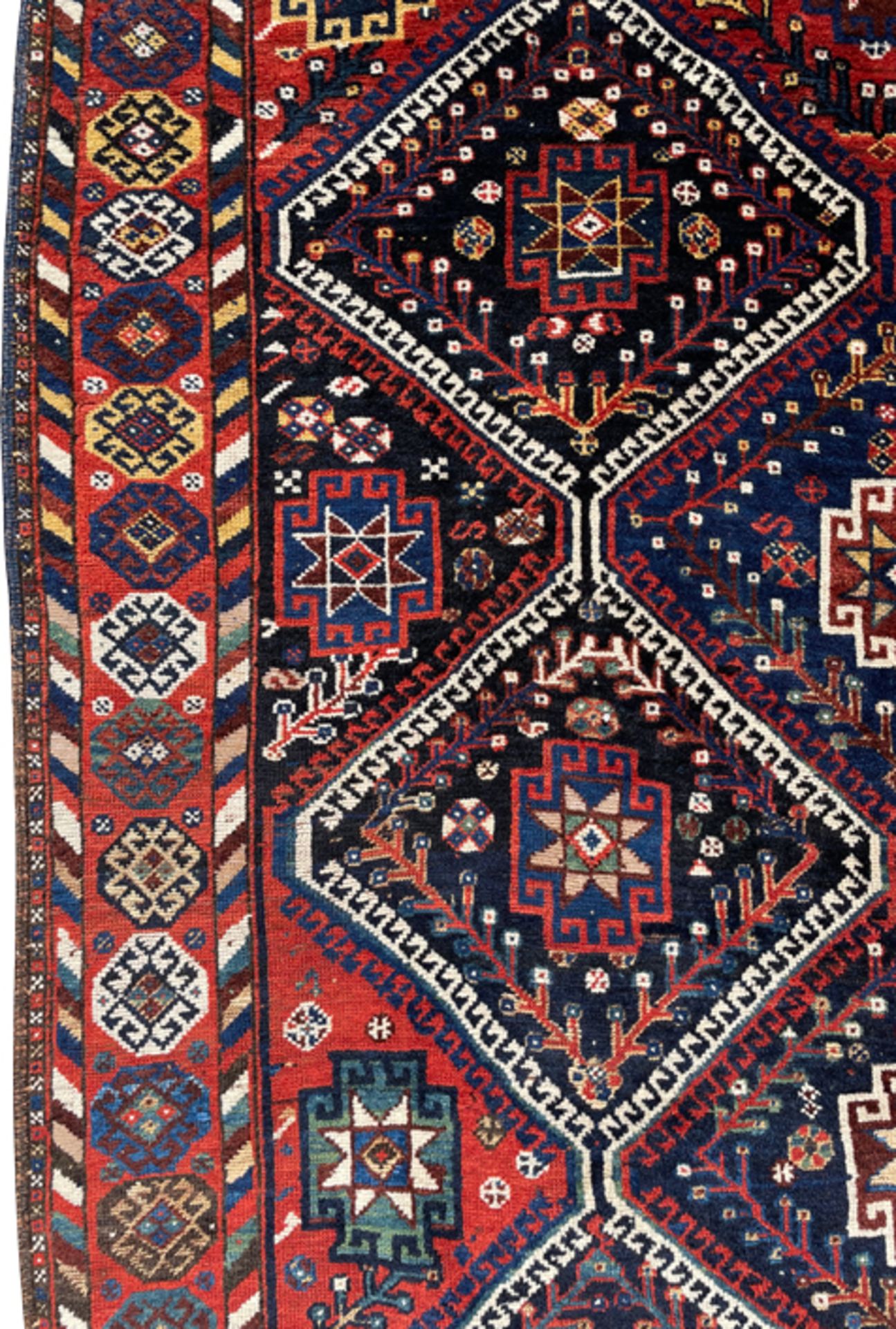 Luri Gabbeh Perserteppich. Iran. Um 1890. Khamseh Stammesteppich. - Bild 4 aus 11