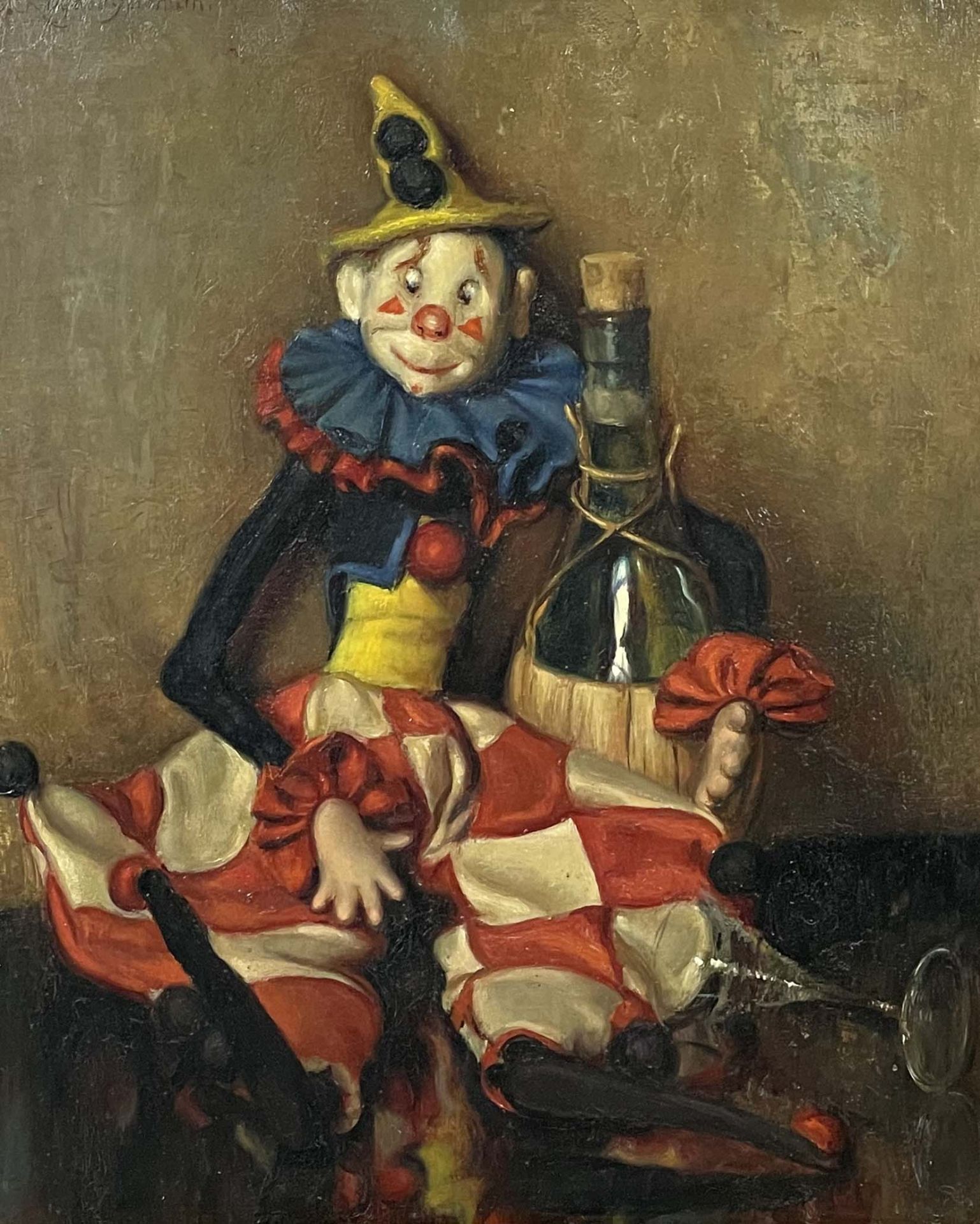 Dé TYDEMAN (1889 - 1967). Der trunkene Clown.