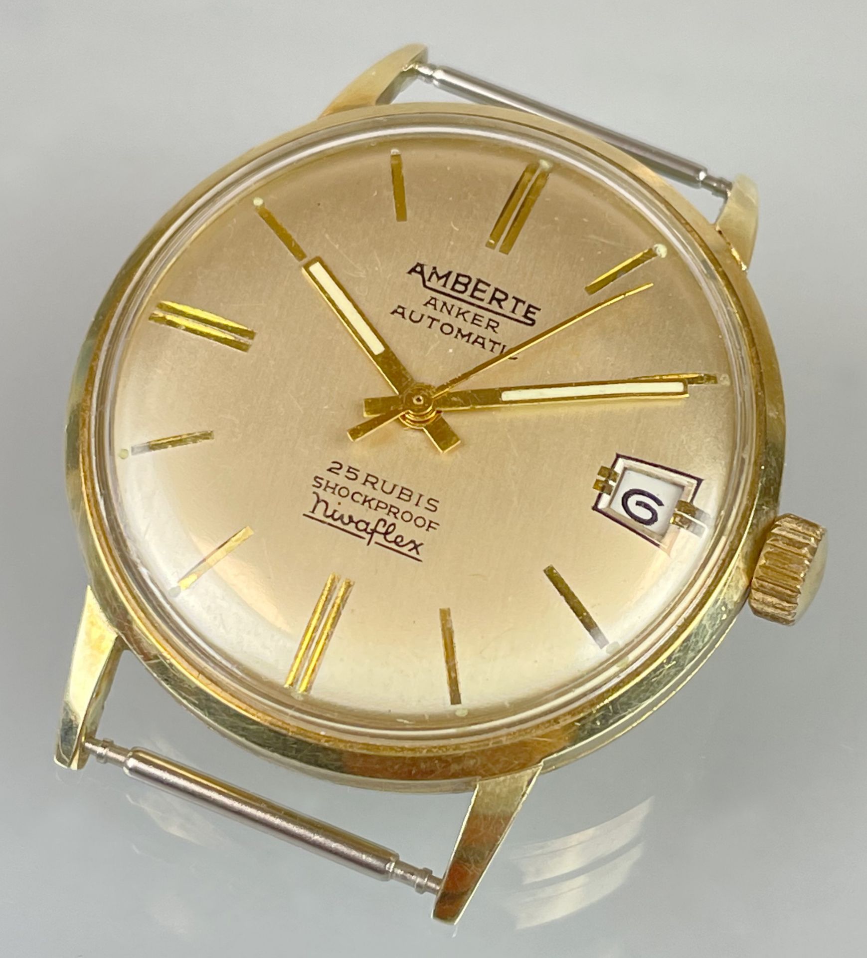 Herrenarmbanduhr "Amberte Anker Nivaflex" 585 Gelbgold. Automatic.