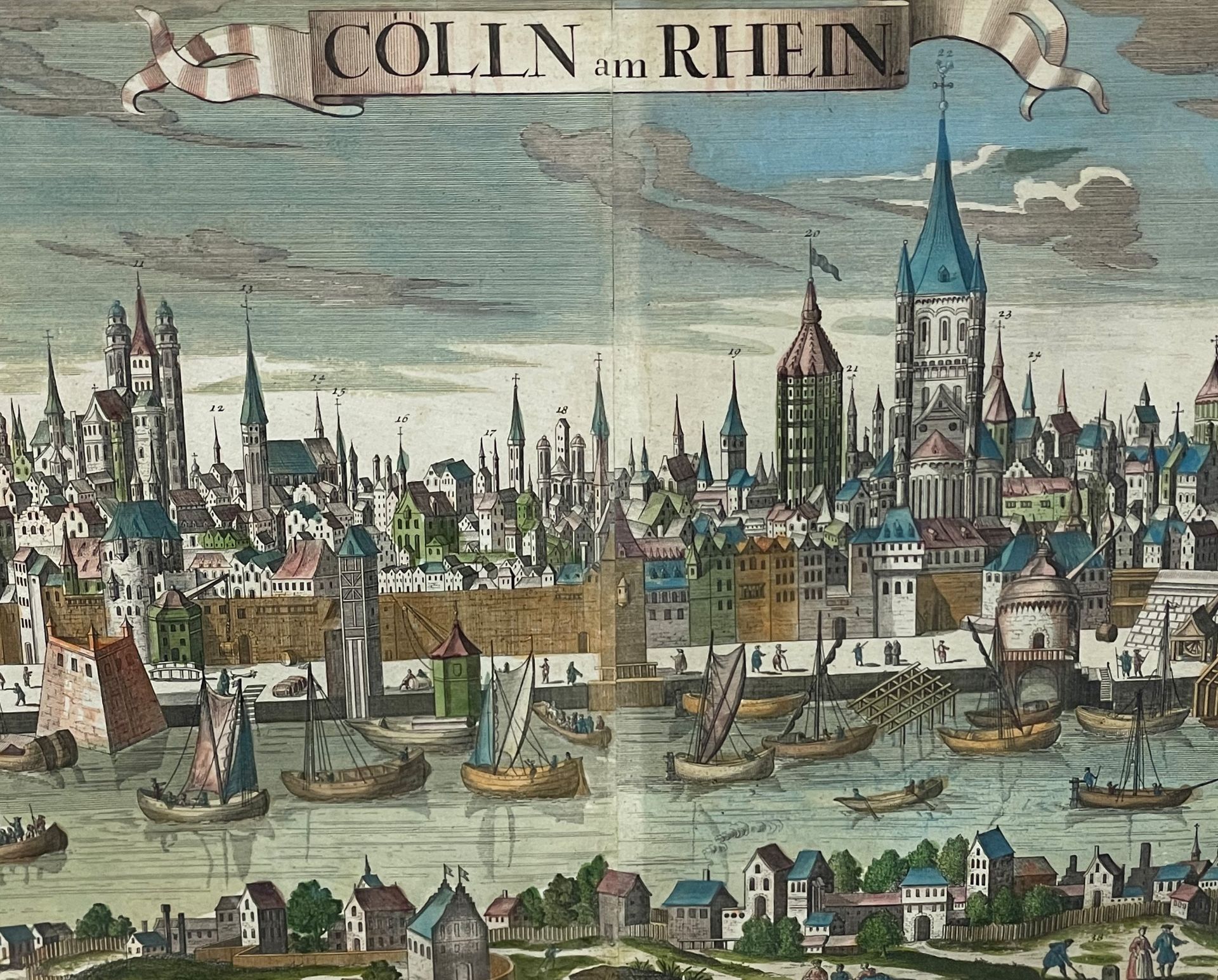 Elias BAECK (1679 - 1747). Kupferstich "Colln am Rhein". - Image 4 of 10