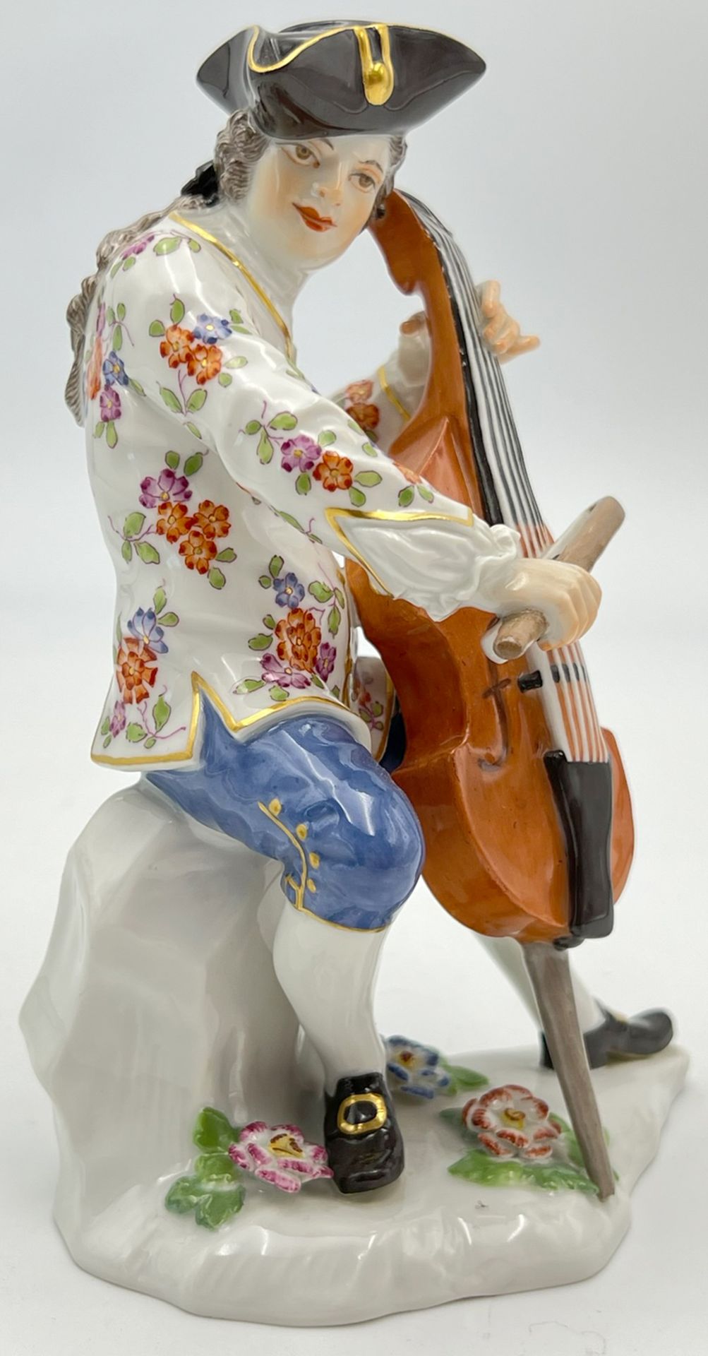 Figur "Bassgeiger". Meissen. 1. Wahl.