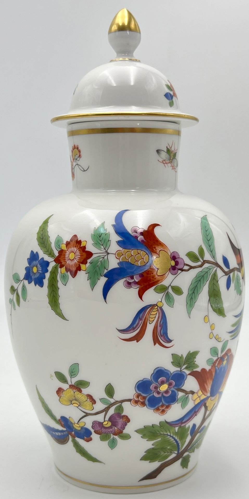 Deckelvase Meissen "Indische Fels, Blumen und Vogelmalerei". 1. Wahl. - Image 6 of 12