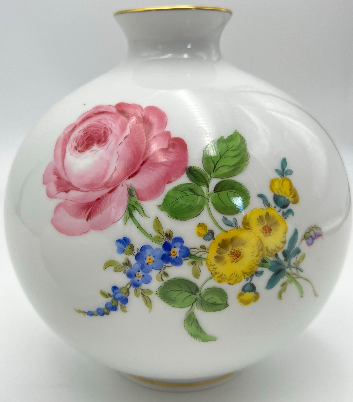 Vier bauchige Vasen. Meissen. 1. Wahl. Blumendekor. - Image 7 of 14