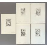 Alfred KUBIN (1877 - 1959). 5 Illustrationen zu Novellen von Honoré de Balzac.