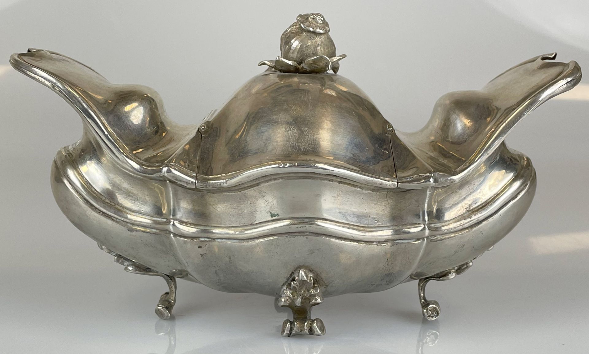 Deckelsauciere 800 Silber. Wohl Frankreich 19. Jahrhundert. - Image 5 of 15