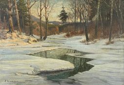 Paul WEIMANN (1867 - c. 1945). Winterlandschaft im Wald.
