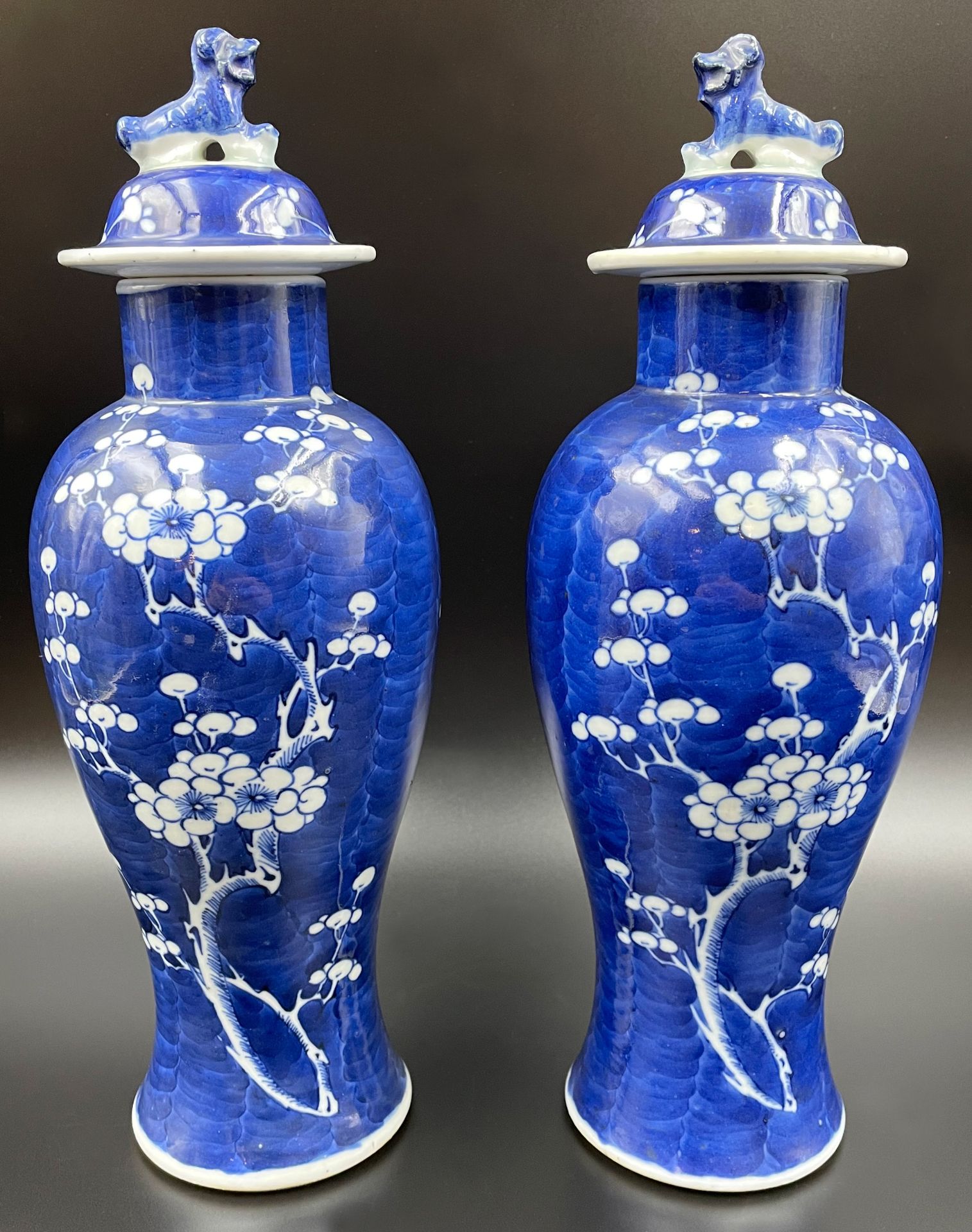Zwei Vasen mit Pflaumenblütendekor. China. 19. Jahrhundert.