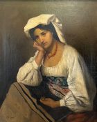 T. van den DAELE (XIX - XX). Portrait einer Italienerin.