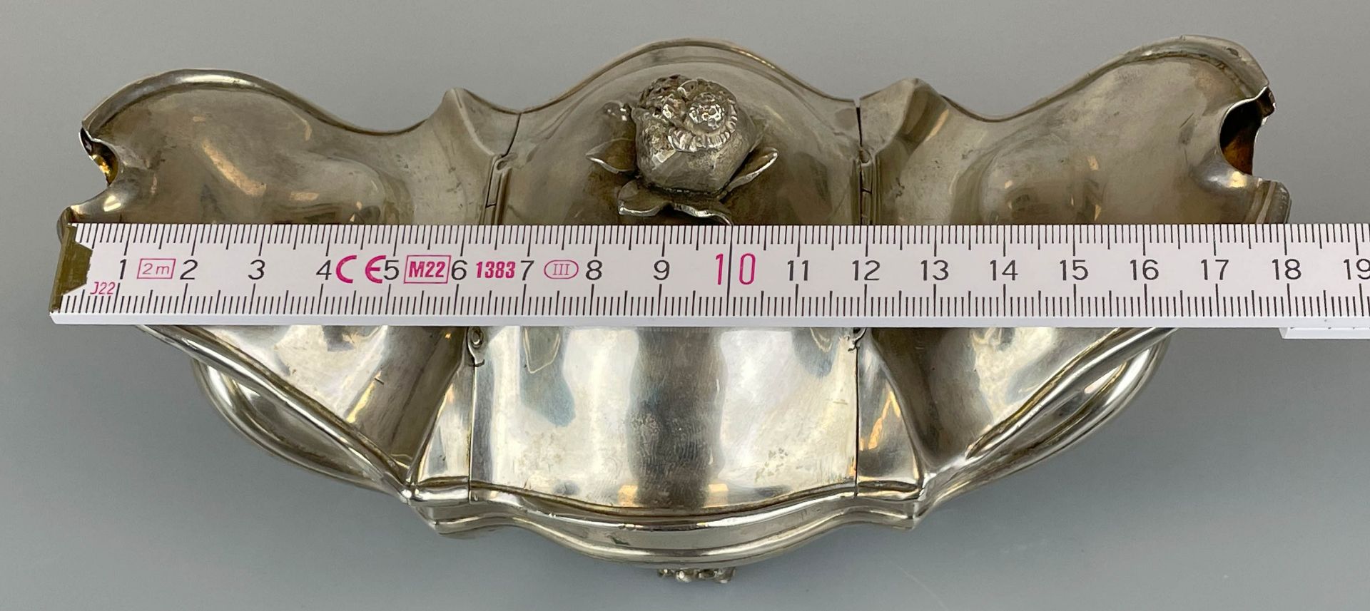 Deckelsauciere 800 Silber. Wohl Frankreich 19. Jahrhundert. - Image 14 of 15