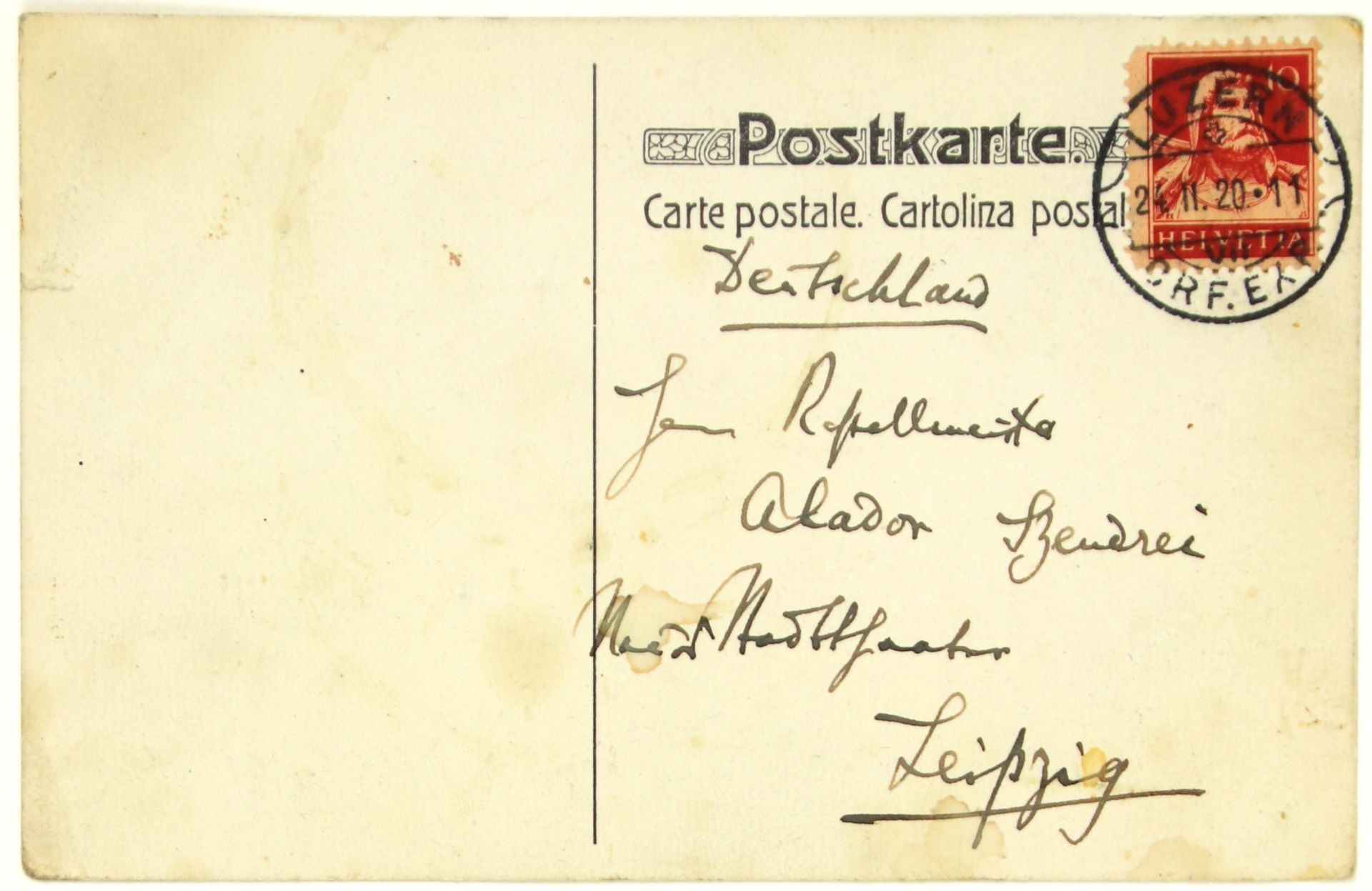 Musik. - Albert, Eugen d'. (1864-1932), Komponist und Pianist: Eigenhändige Postkarte mit Unterschri - Bild 2 aus 2