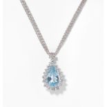 Aquamarin-Brillant-Collier