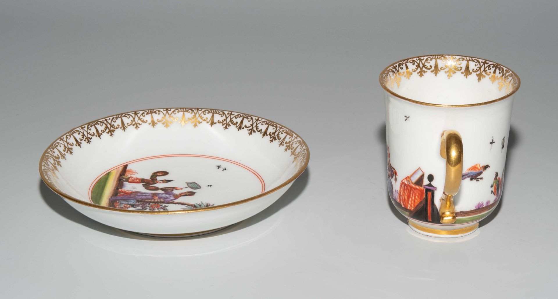 Meissen, Schokoladentasse mit Untertasse - Image 3 of 12